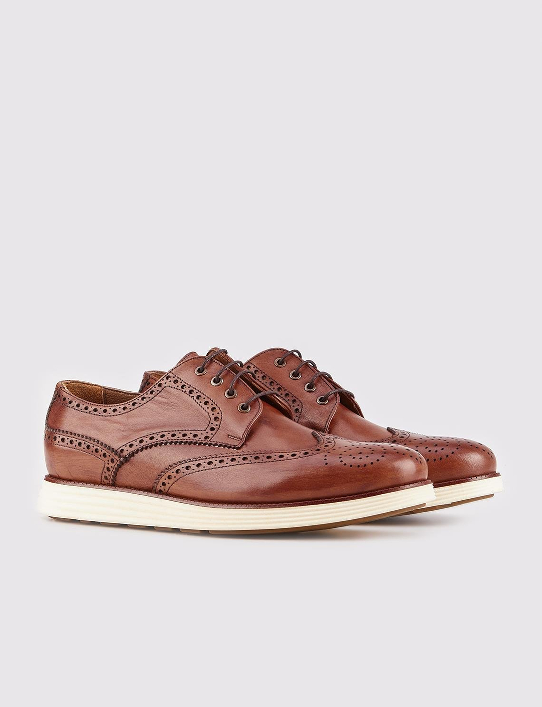 Men Tan Genuine Leather Casual Shoes