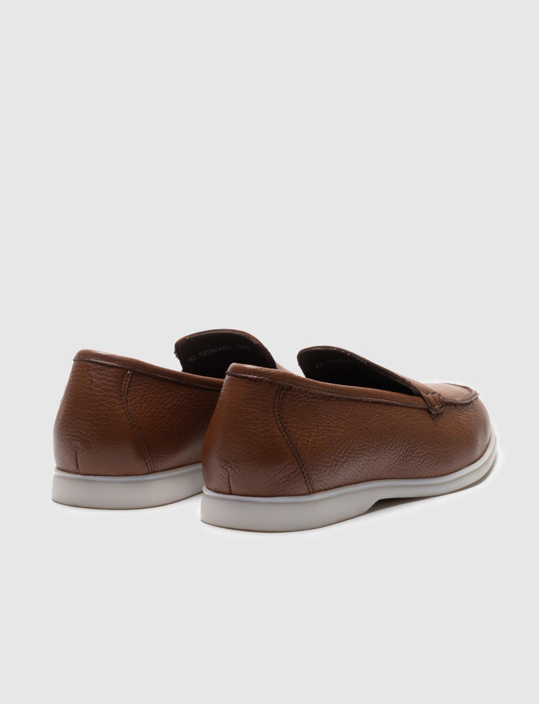 Men Tan Genuine Leather Slip On Casual Shoes