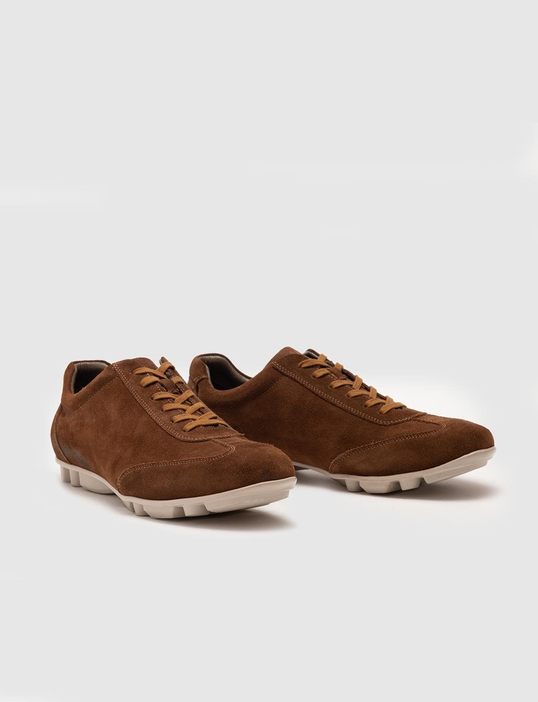 Hakiki Deri Taba Süet Bağcıklı Erkek Günlük Ayakkabı