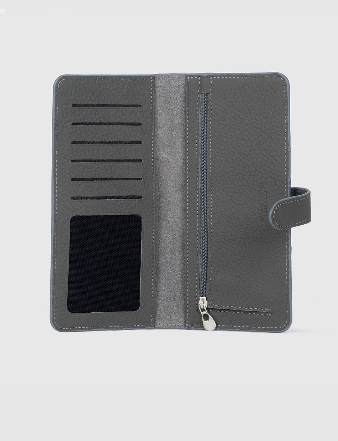 Kadın Hakiki Deri Gri Cüzdan