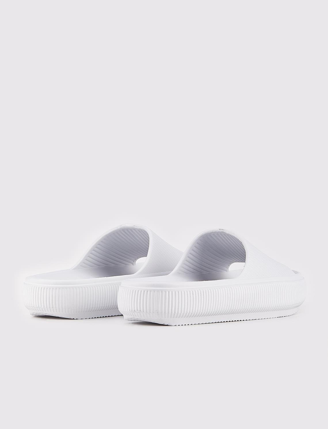 Kadın Yüksek Tabanlı Gri Düz Terlik