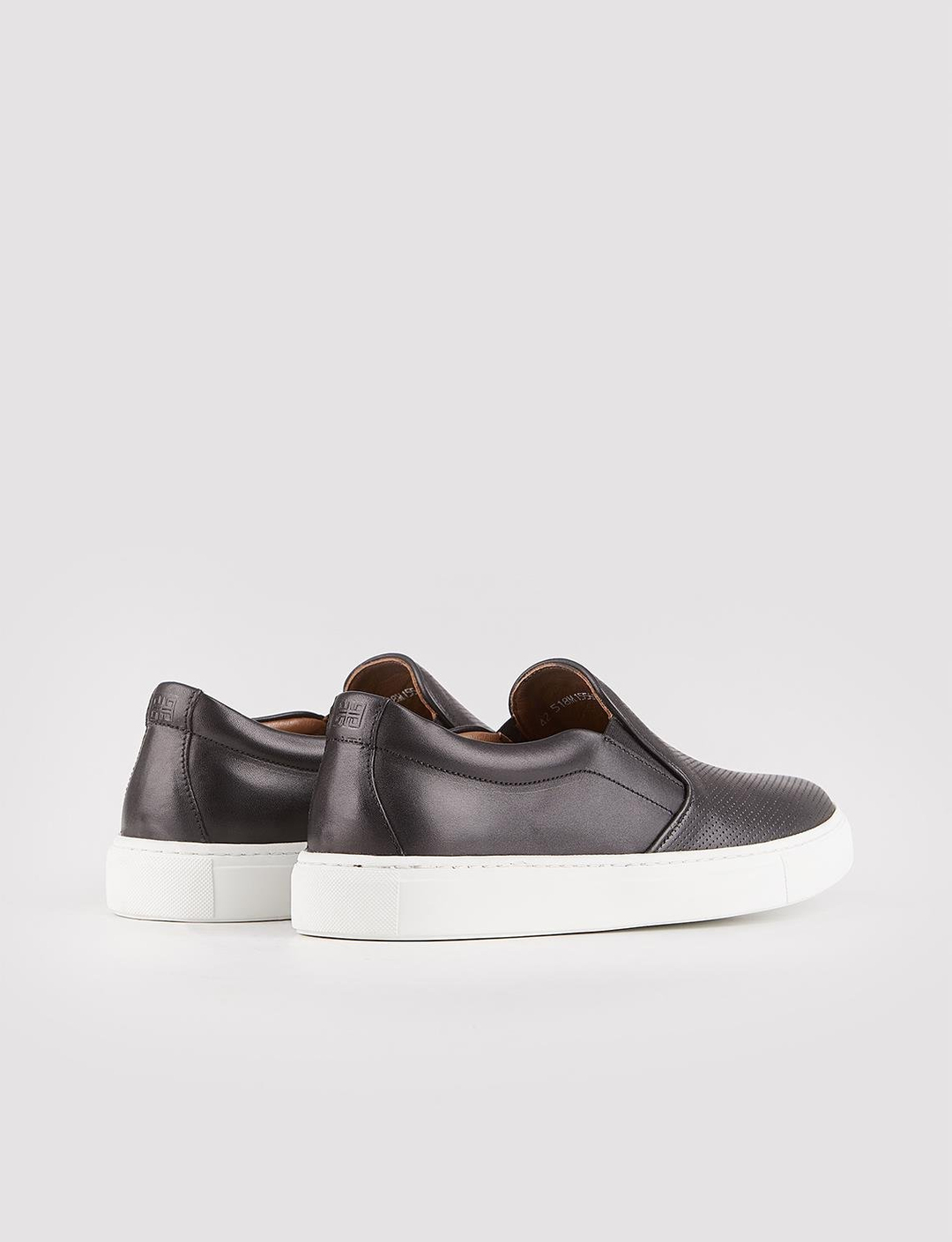 Kauçuk Beyaz Taban Hakiki Deri Siyah Erkek Spor Ayakkabı