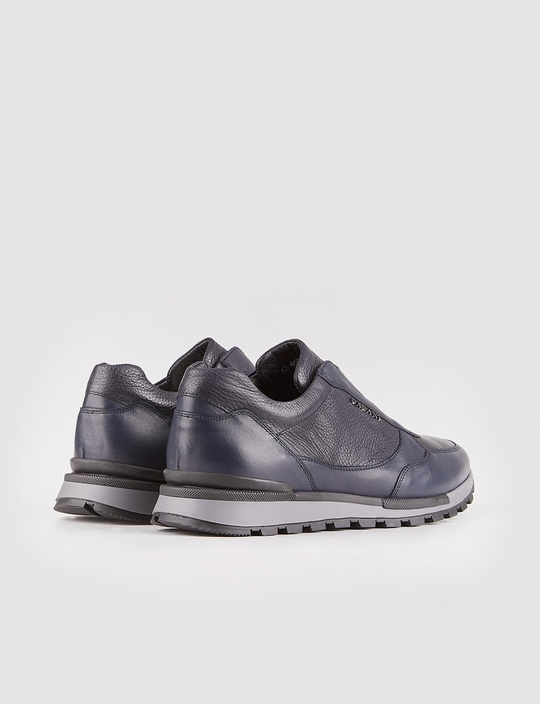 Kauçuk Taban Hakiki Deri Lacivert Erkek Spor Ayakkabı