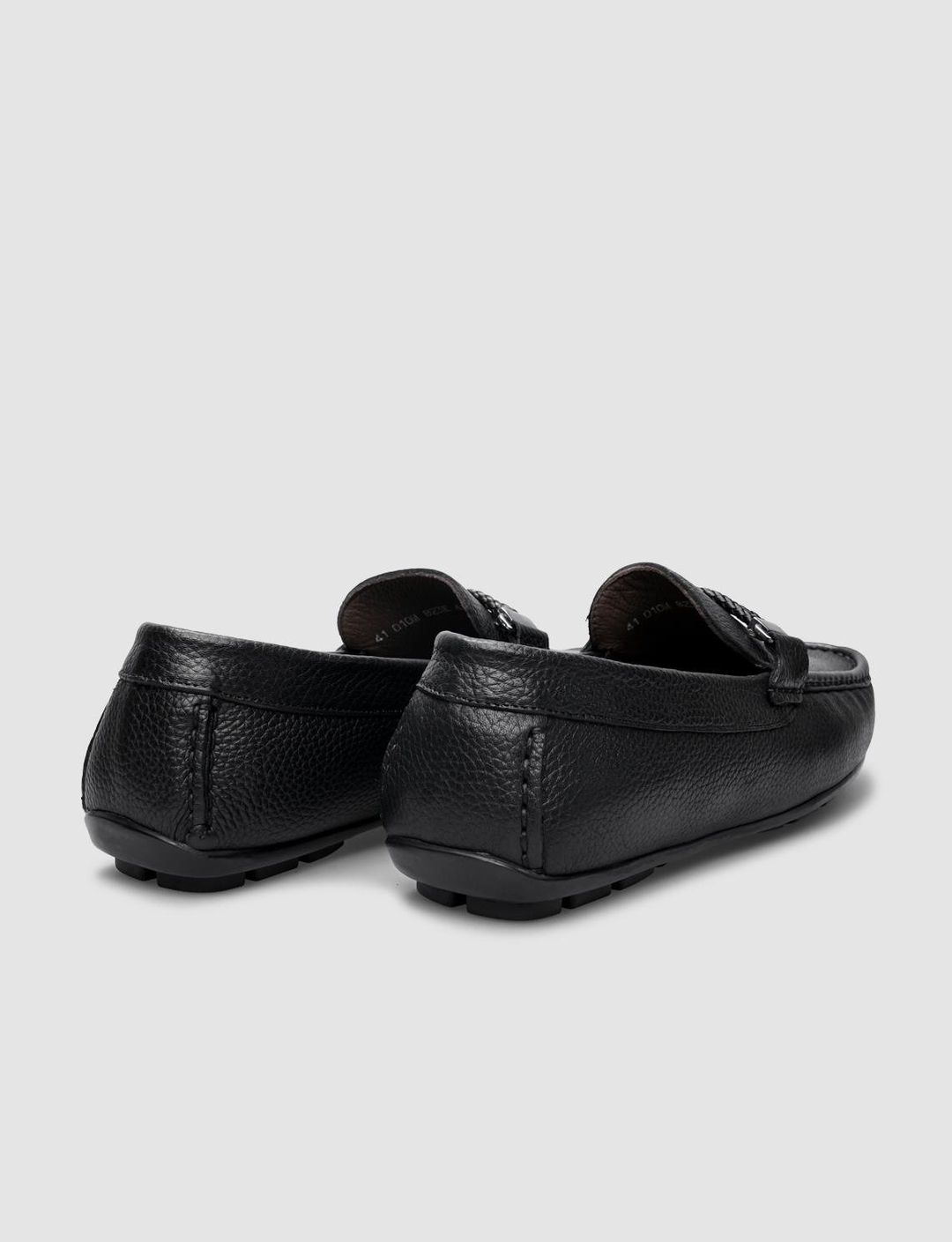 Kauçuk Taban Hakiki Deri Siyah Erkek Loafer Ayakkabı