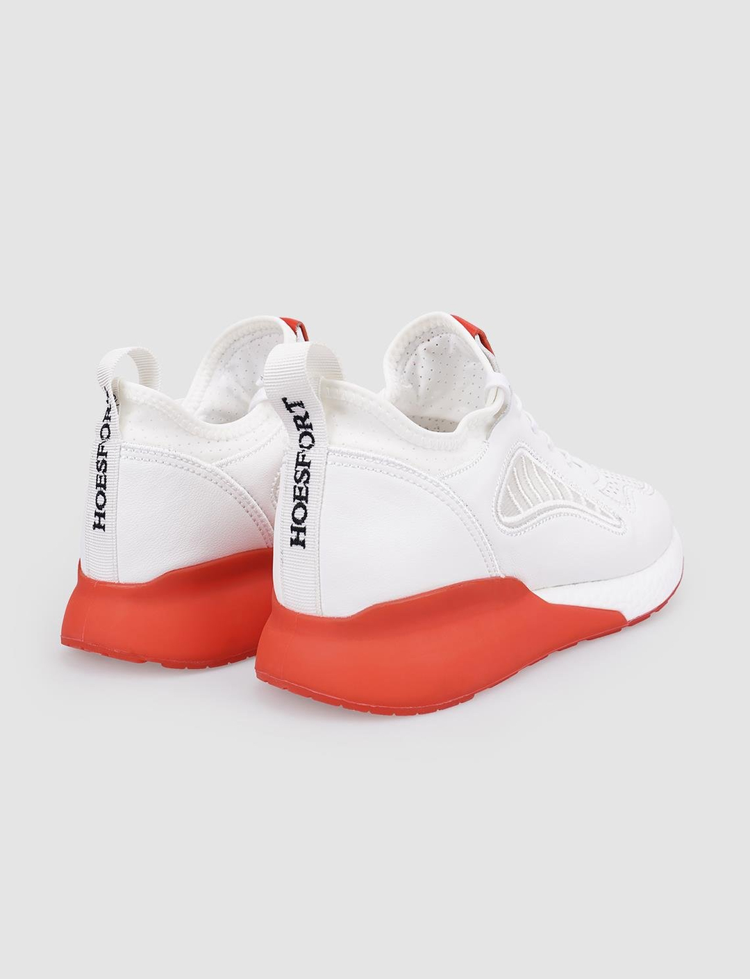 Men White Lace Up Chunky Sneakers