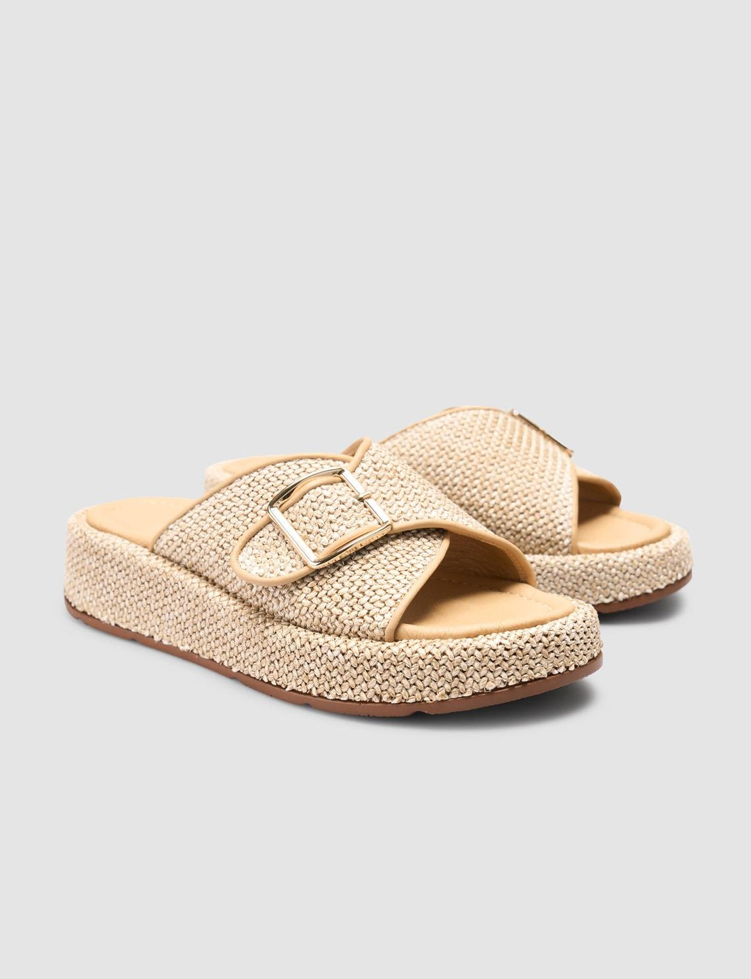 Kumaş Bej Kadın Terlik