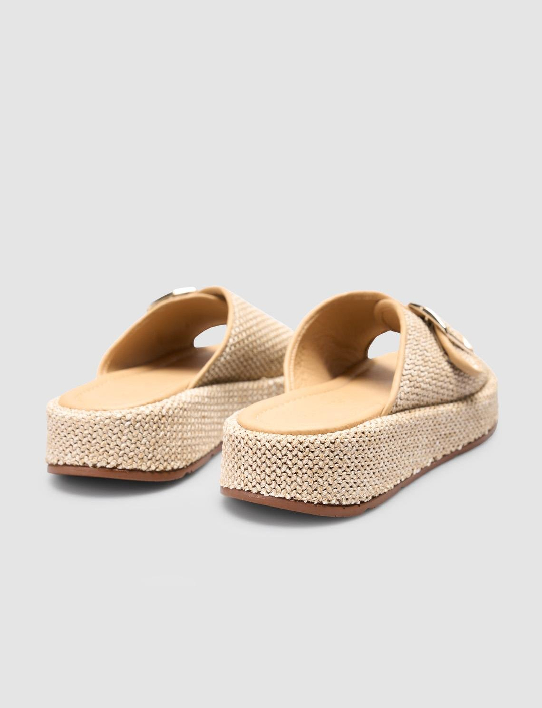 Kumaş Bej Kadın Terlik