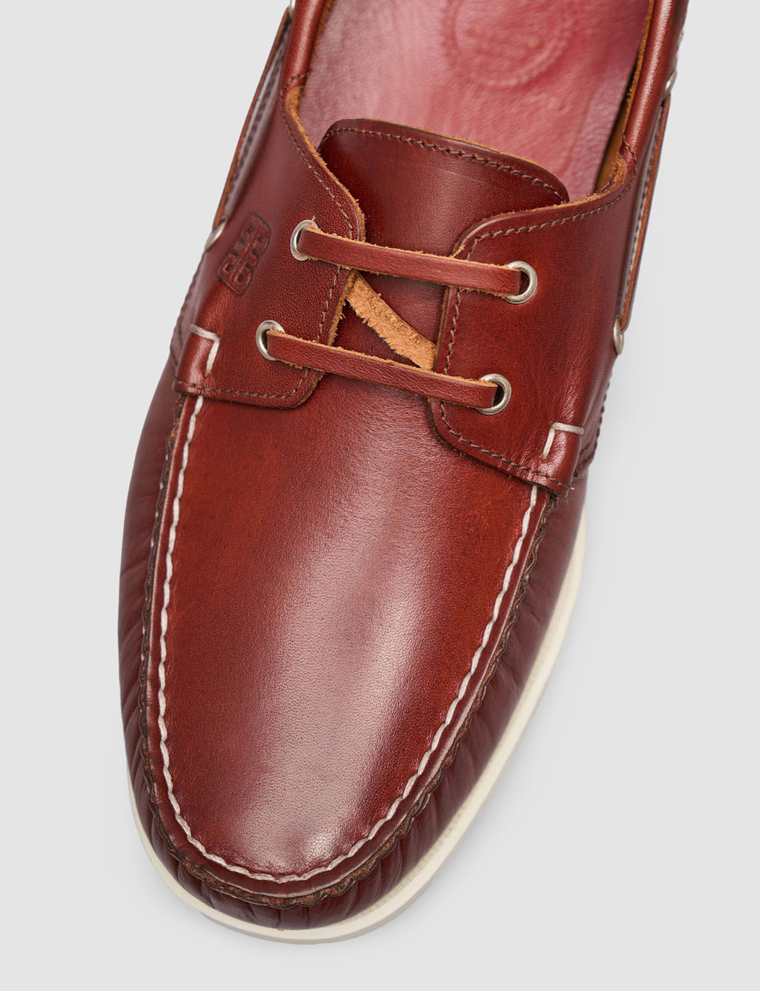 Lacivert Hakiki Deri Bağcıklı Loafer Ayakkabı