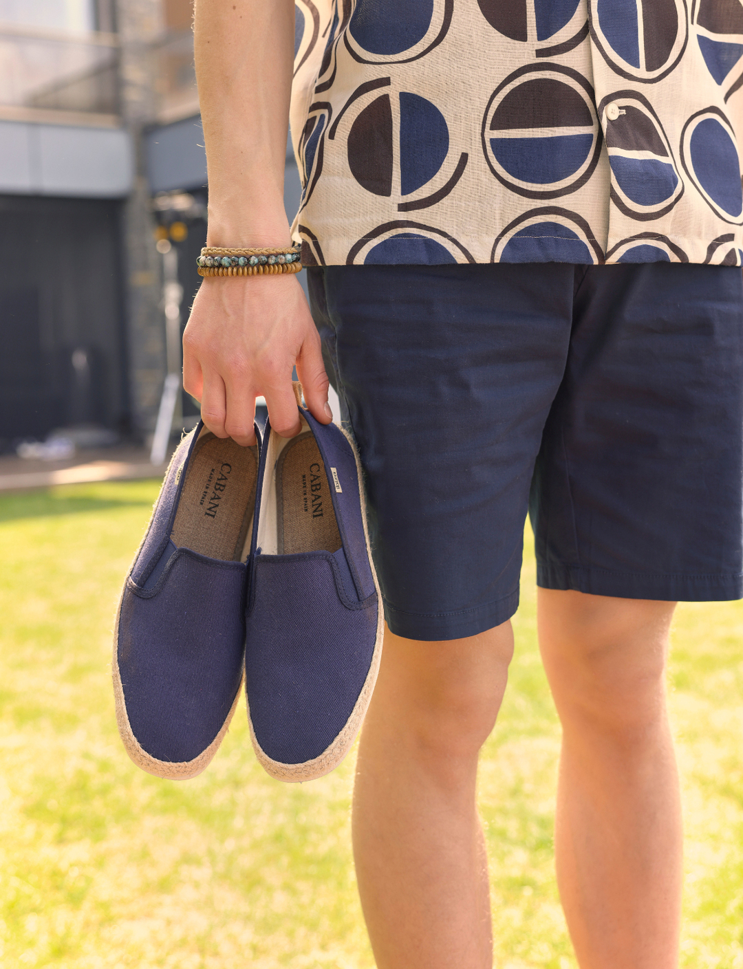 Men Navy Blue Canvas Espadrilles