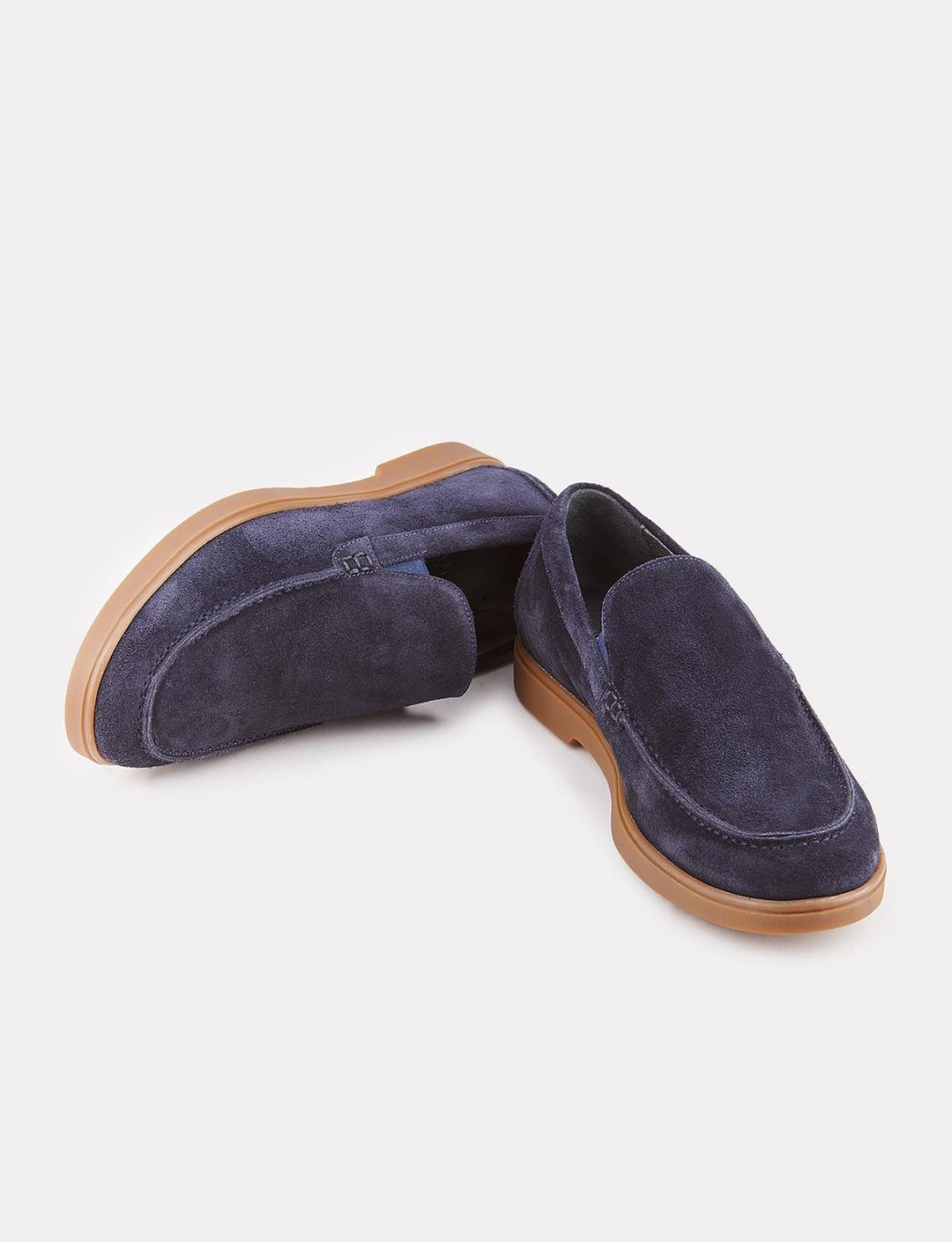 Lacivert Süet Hakiki Deri Erkek Günlük Ayakkabı