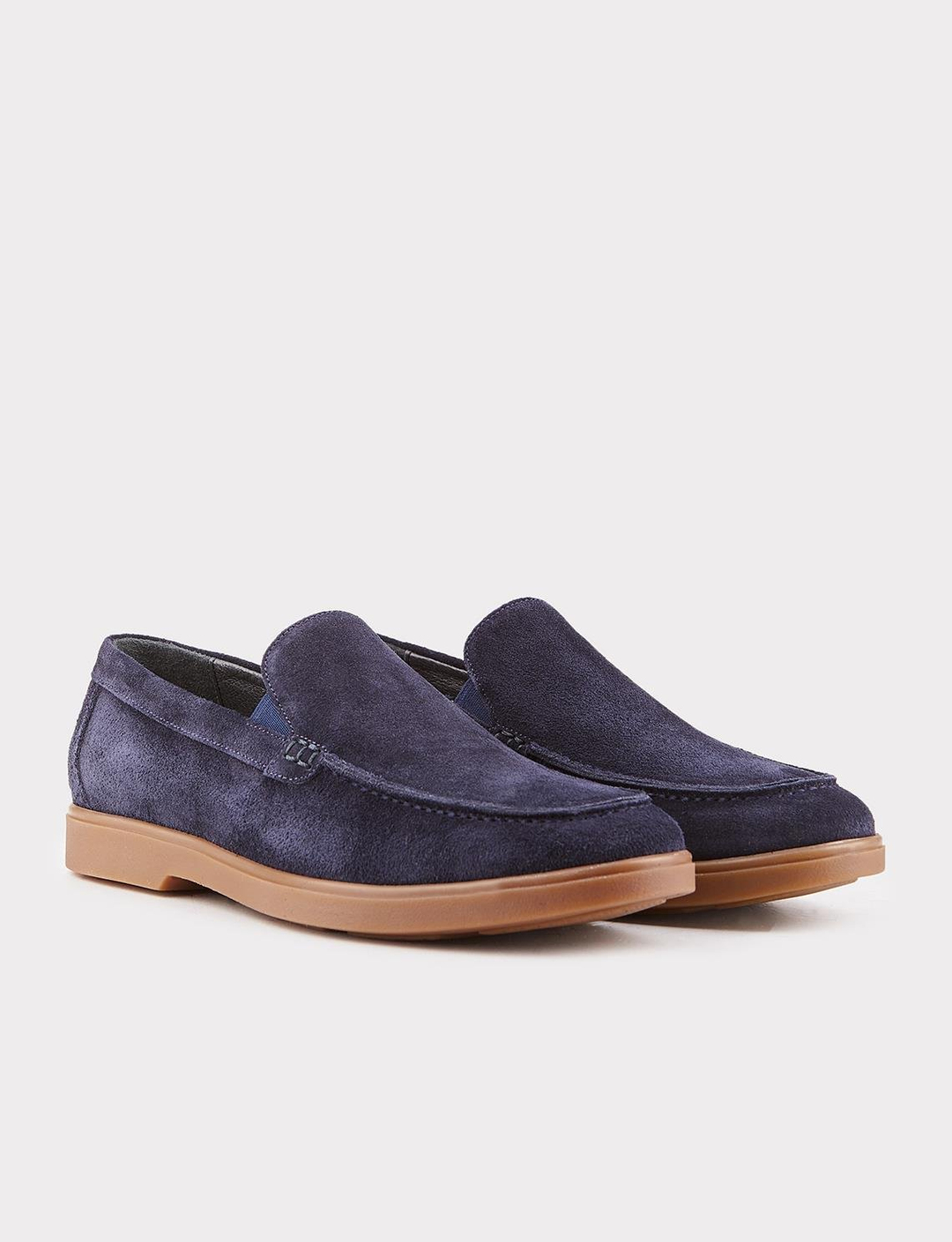 Lacivert Süet Hakiki Deri Erkek Günlük Ayakkabı