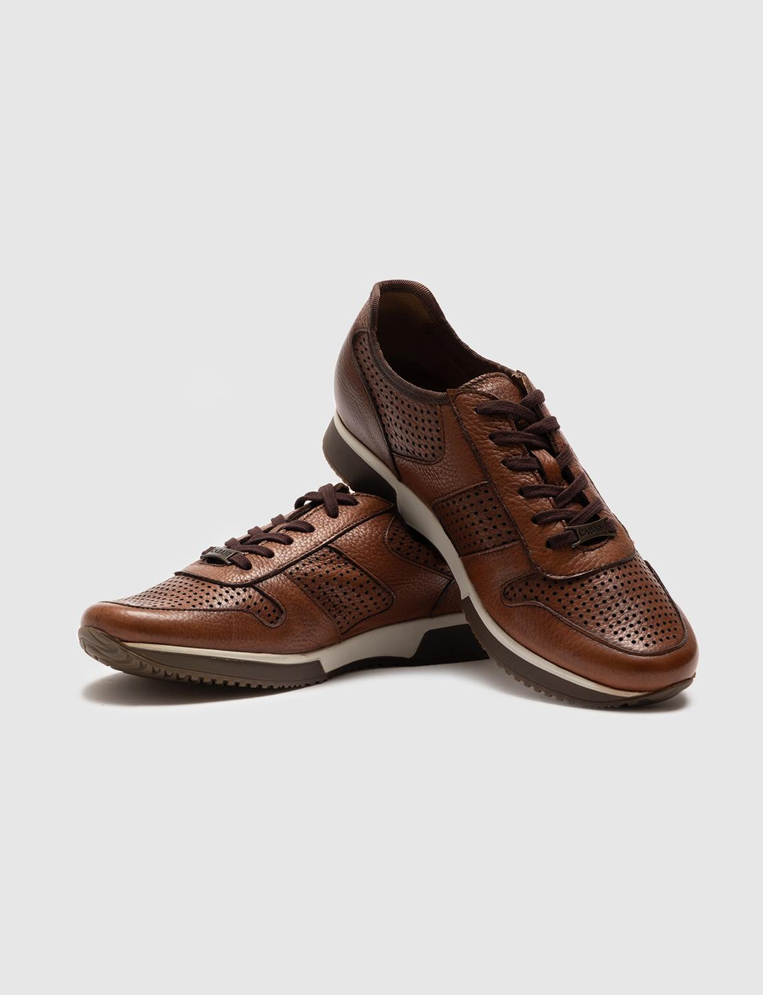 Men Tan Genuine Leather Lace Up Daily Shoes