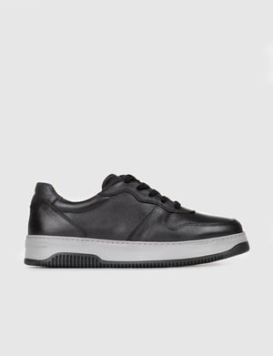 Licata Hakiki Deri Sneaker Siyah Bağcıklı Erkek Spor Ayakkabı