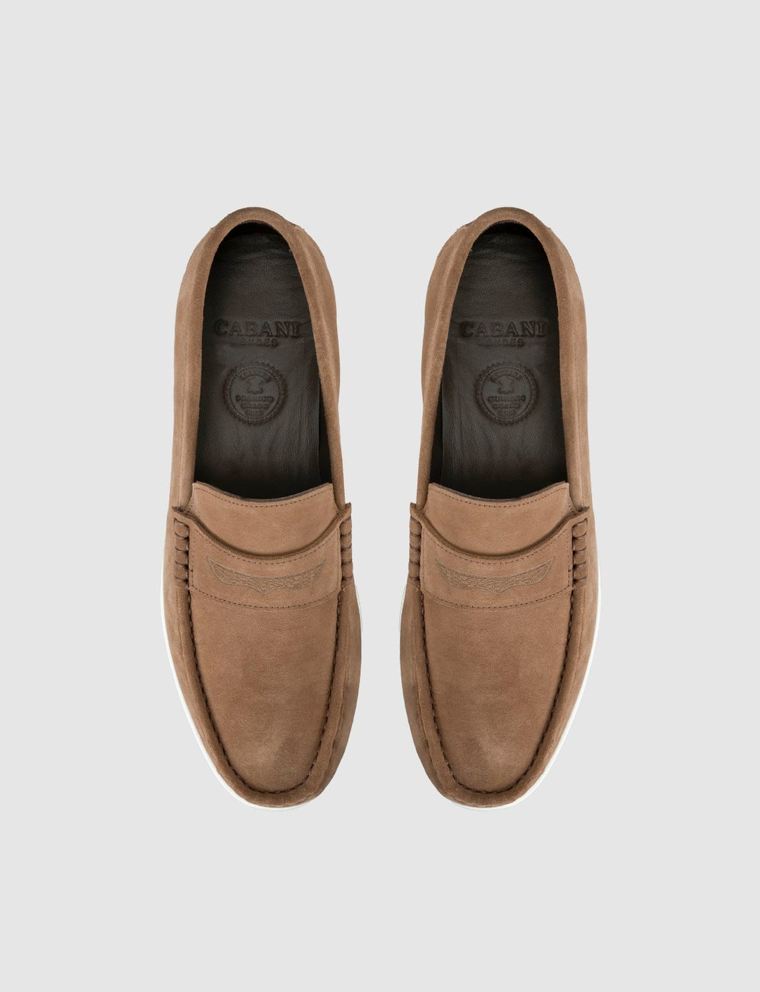Cabani Men's Suede Genuine Leather Tan Shoes