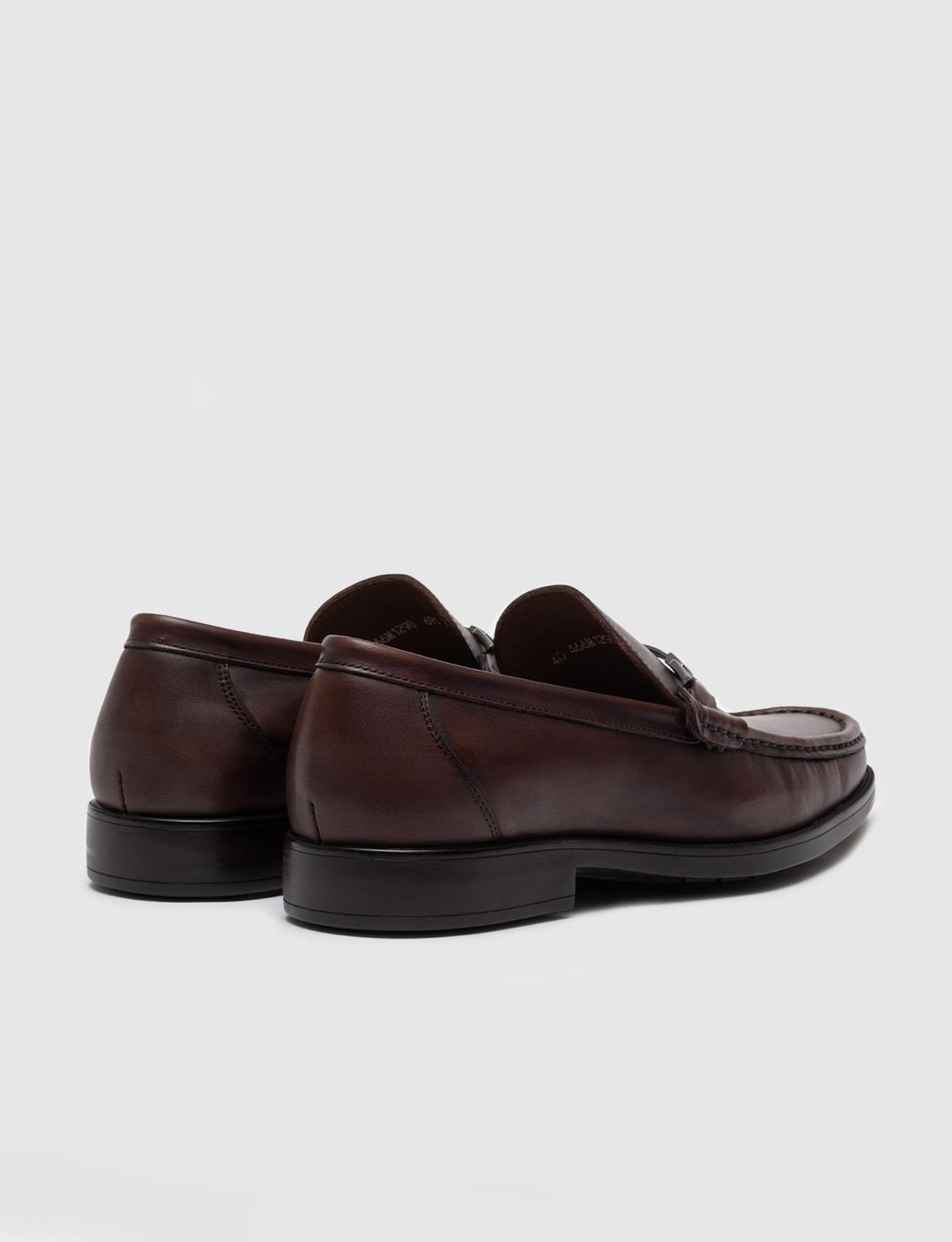 Metal Toka Detaylı Hakiki Deri Kahverengi Erkek Günlük Ayakkabı