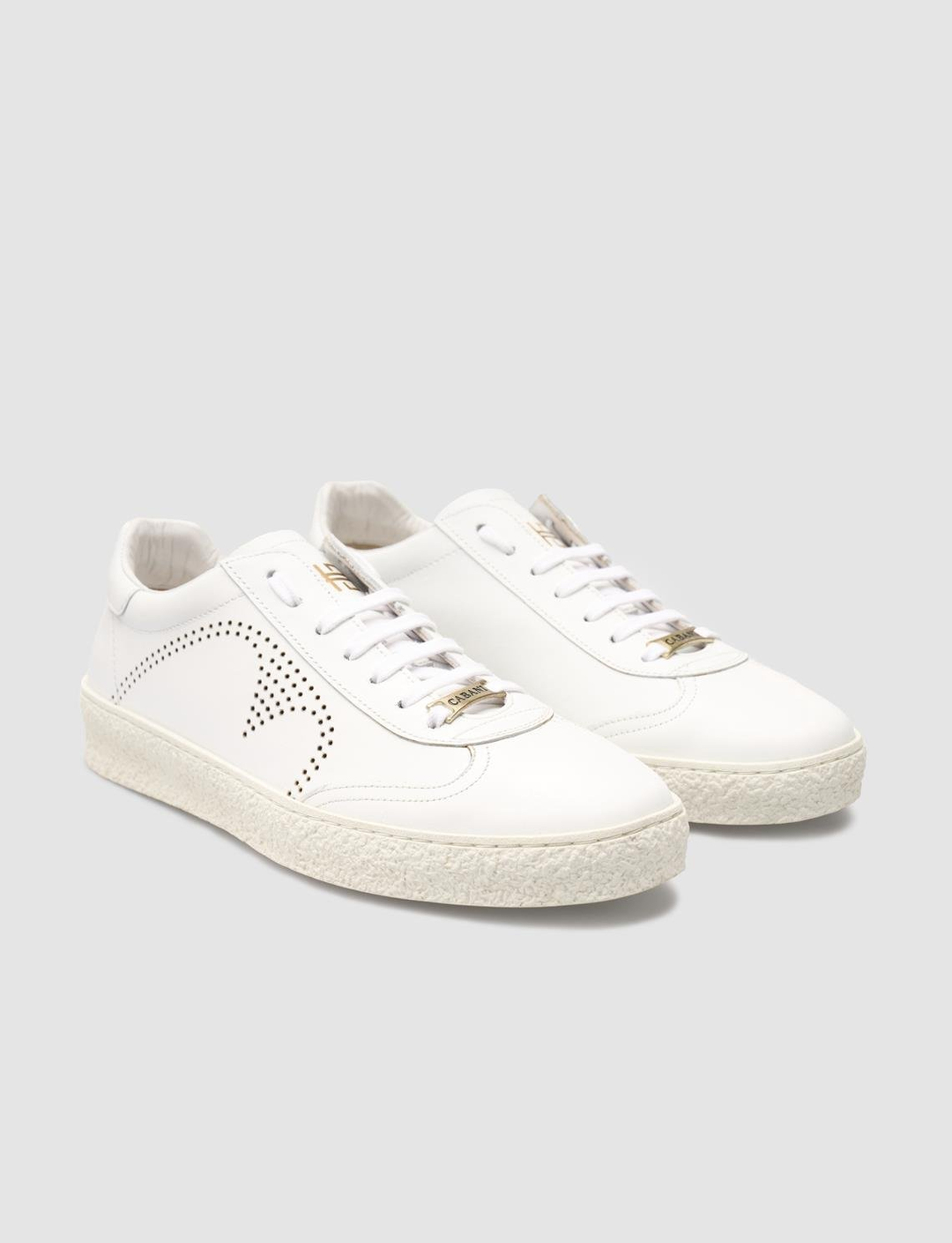 Özel Yapım Hakiki Deri Beyaz Bağcıklı Erkek Spor Ayakkabı