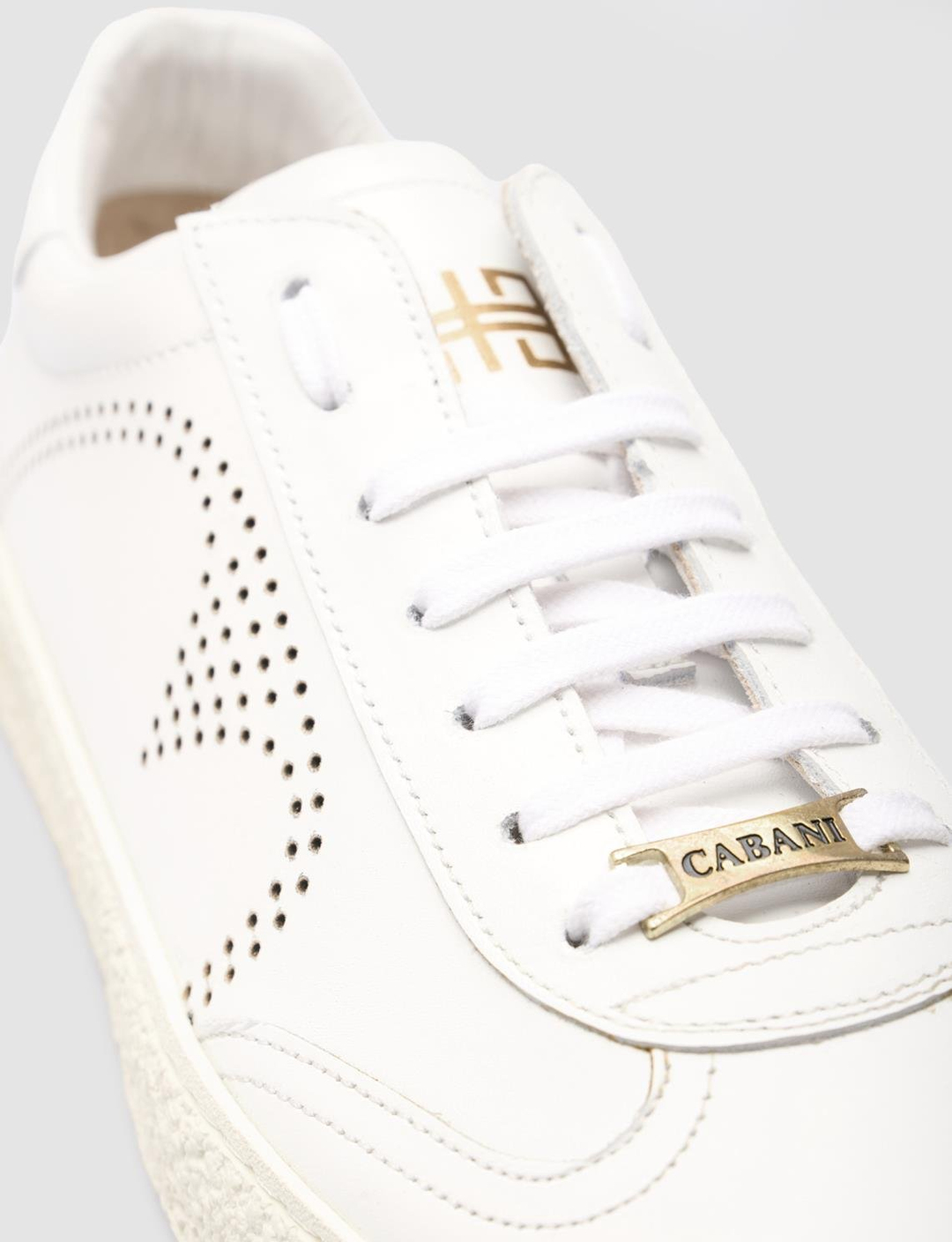 Özel Yapım Hakiki Deri Beyaz Bağcıklı Erkek Spor Ayakkabı