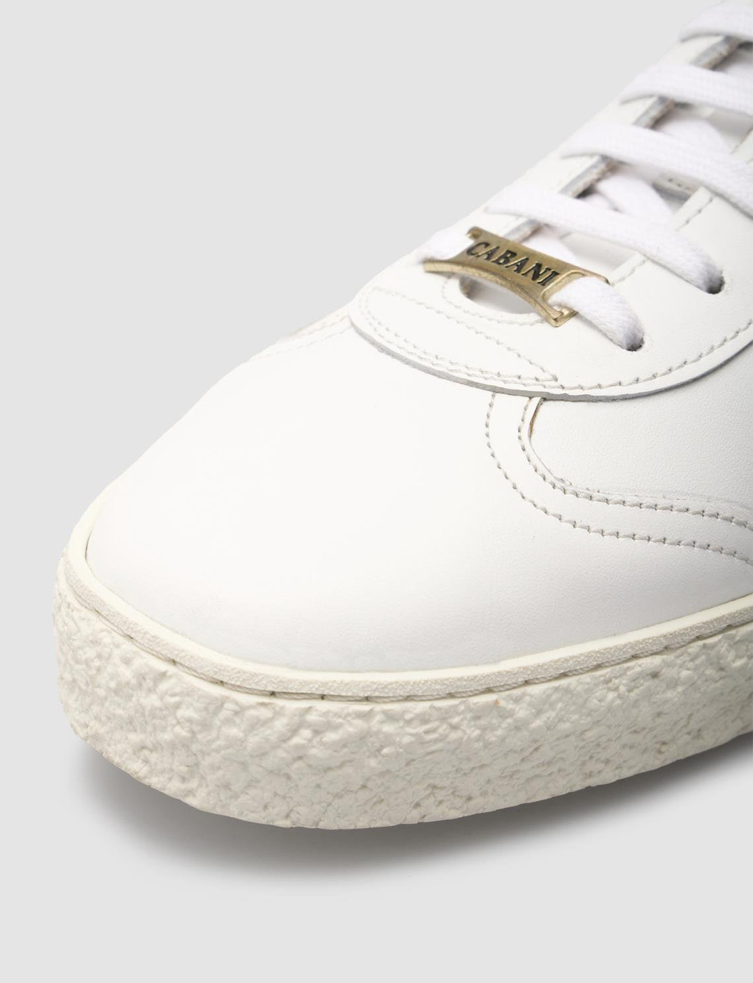 Özel Yapım Hakiki Deri Beyaz Bağcıklı Erkek Spor Ayakkabı