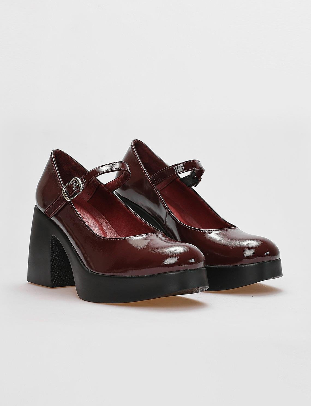 Rugan Hakiki Deri Bordo Kadın Ayakkabı