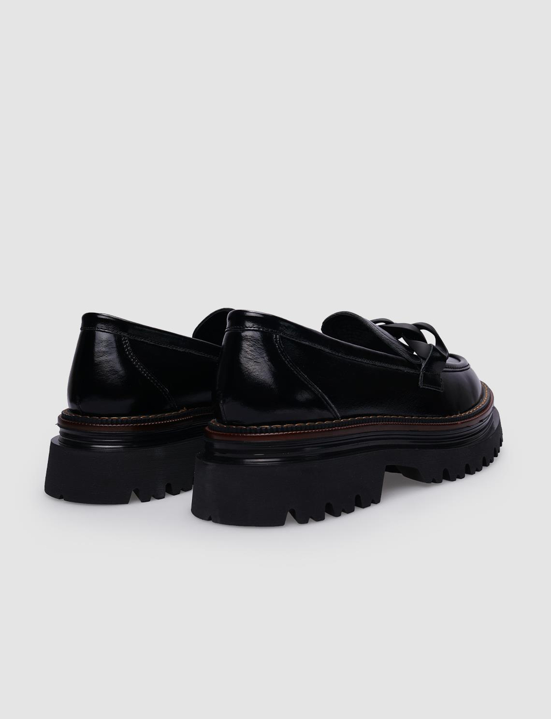 Rugan Hakiki Deri Siyah Kadın Ayakkabı