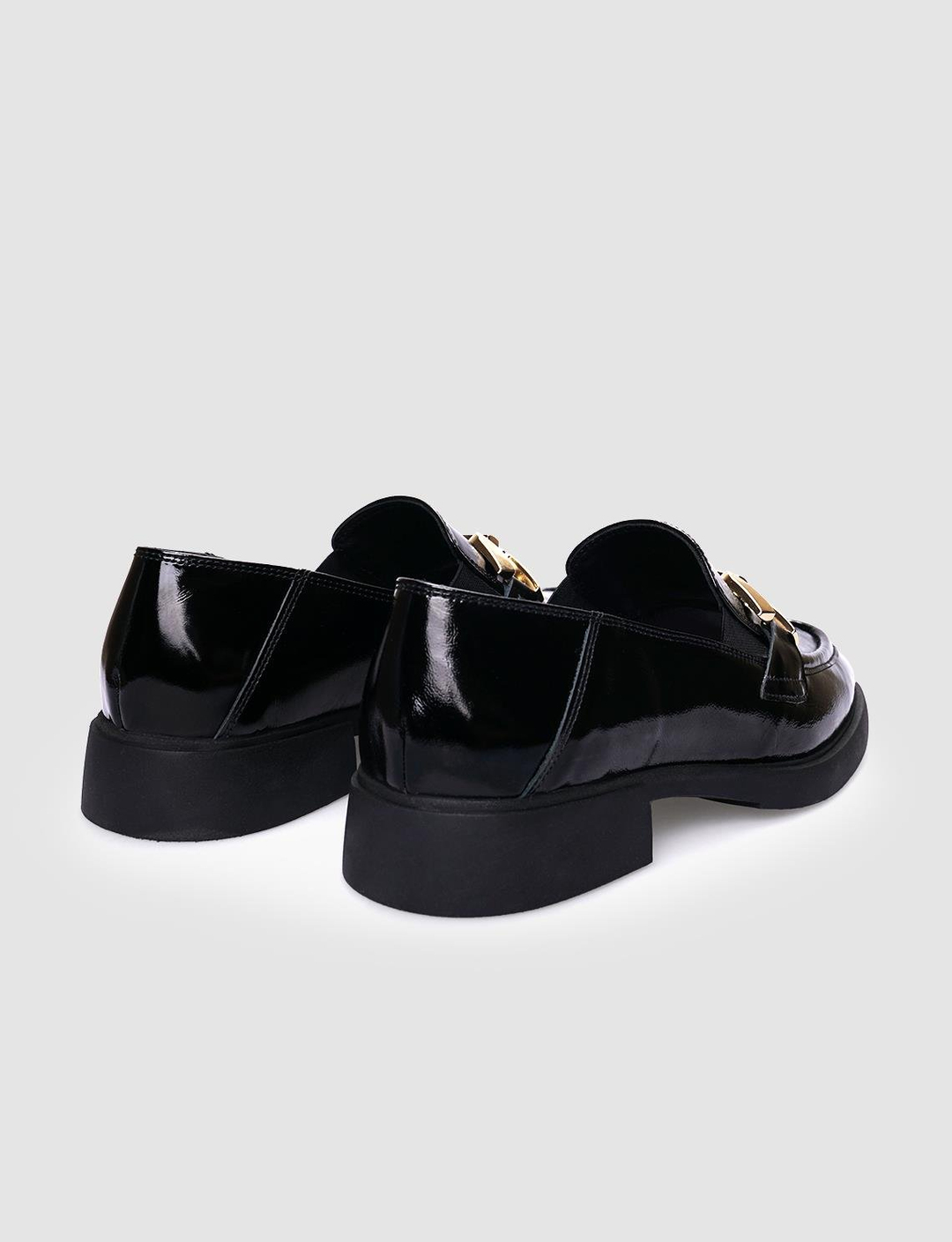 Rugan Hakiki Deri Siyah Kadın Ayakkabı