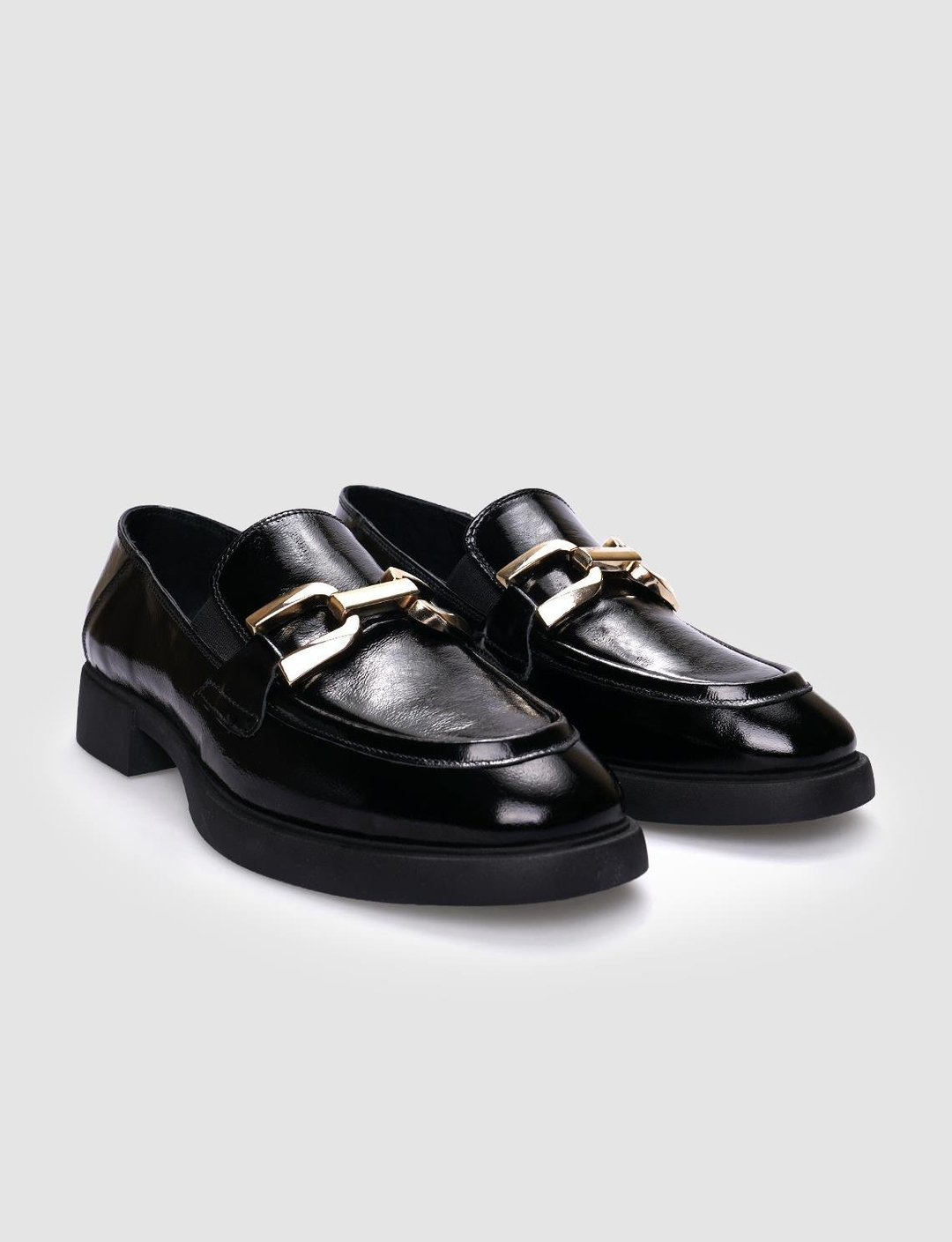 Rugan Hakiki Deri Siyah Kadın Ayakkabı