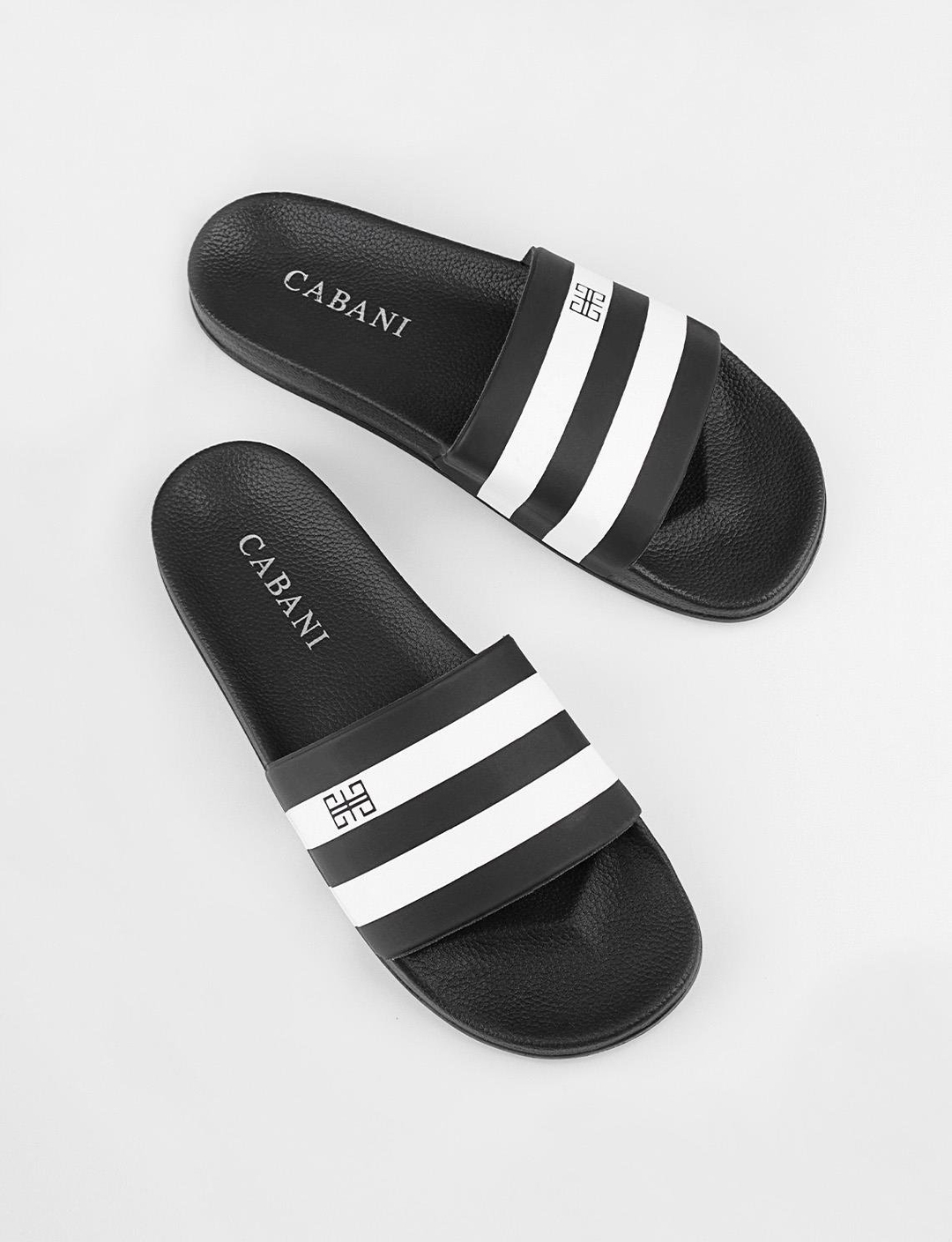 Men Black Slide Slippers
