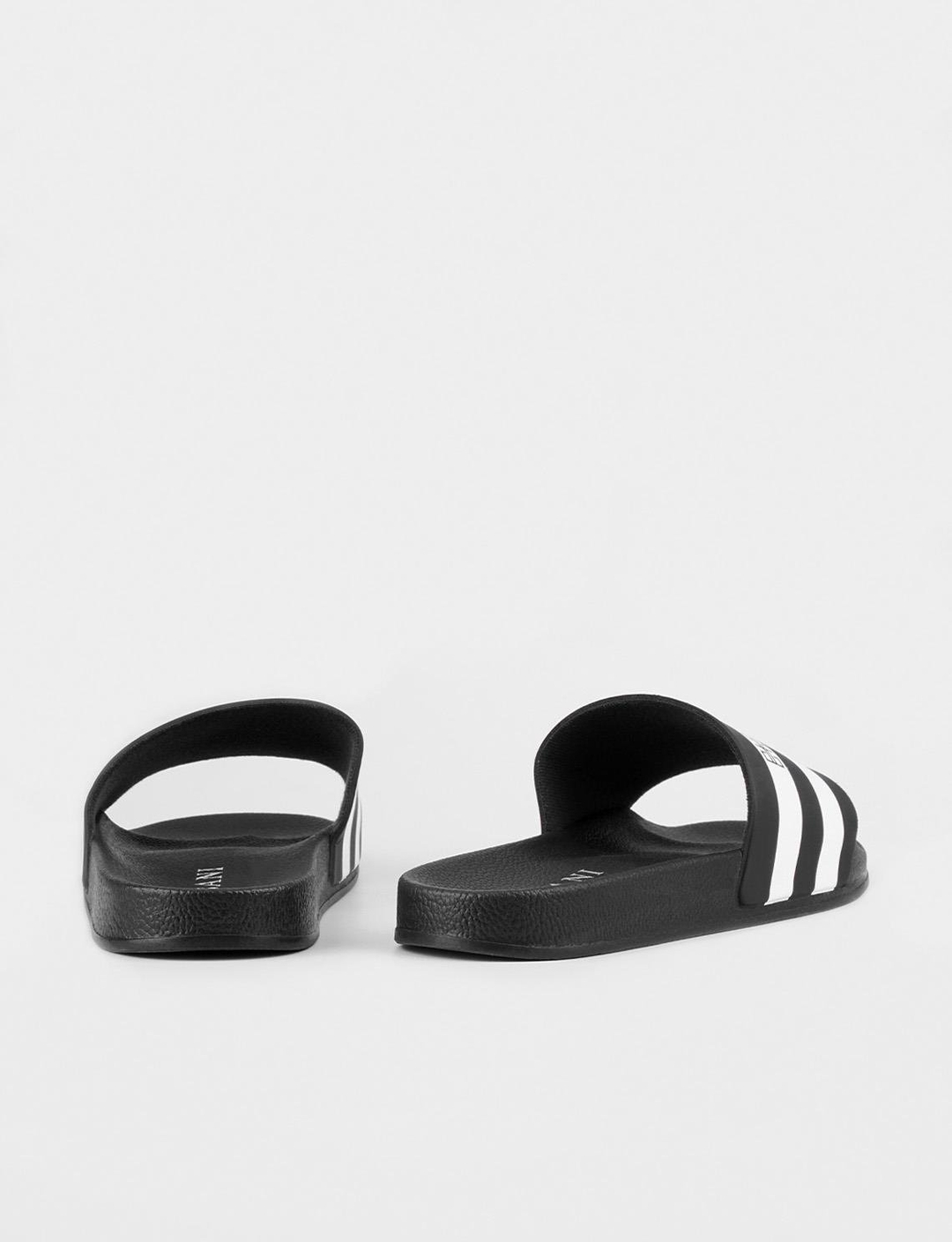 Men Black Slide Slippers