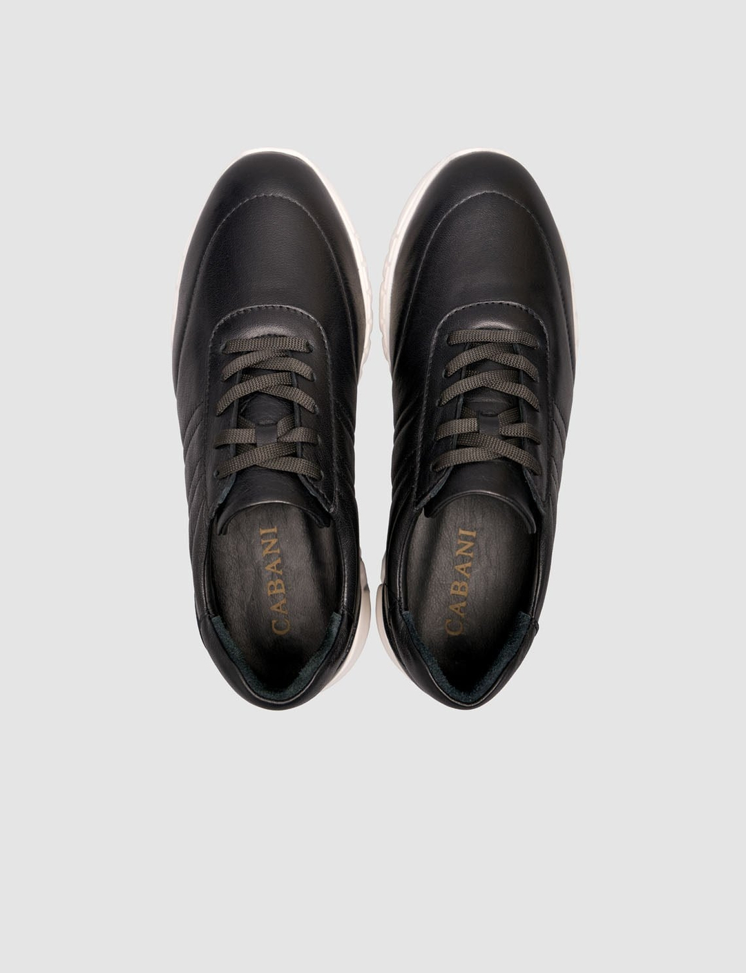 Siyah Hakiki Dana Deri Süet Detaylı Kadın Sneaker Ayakkabı