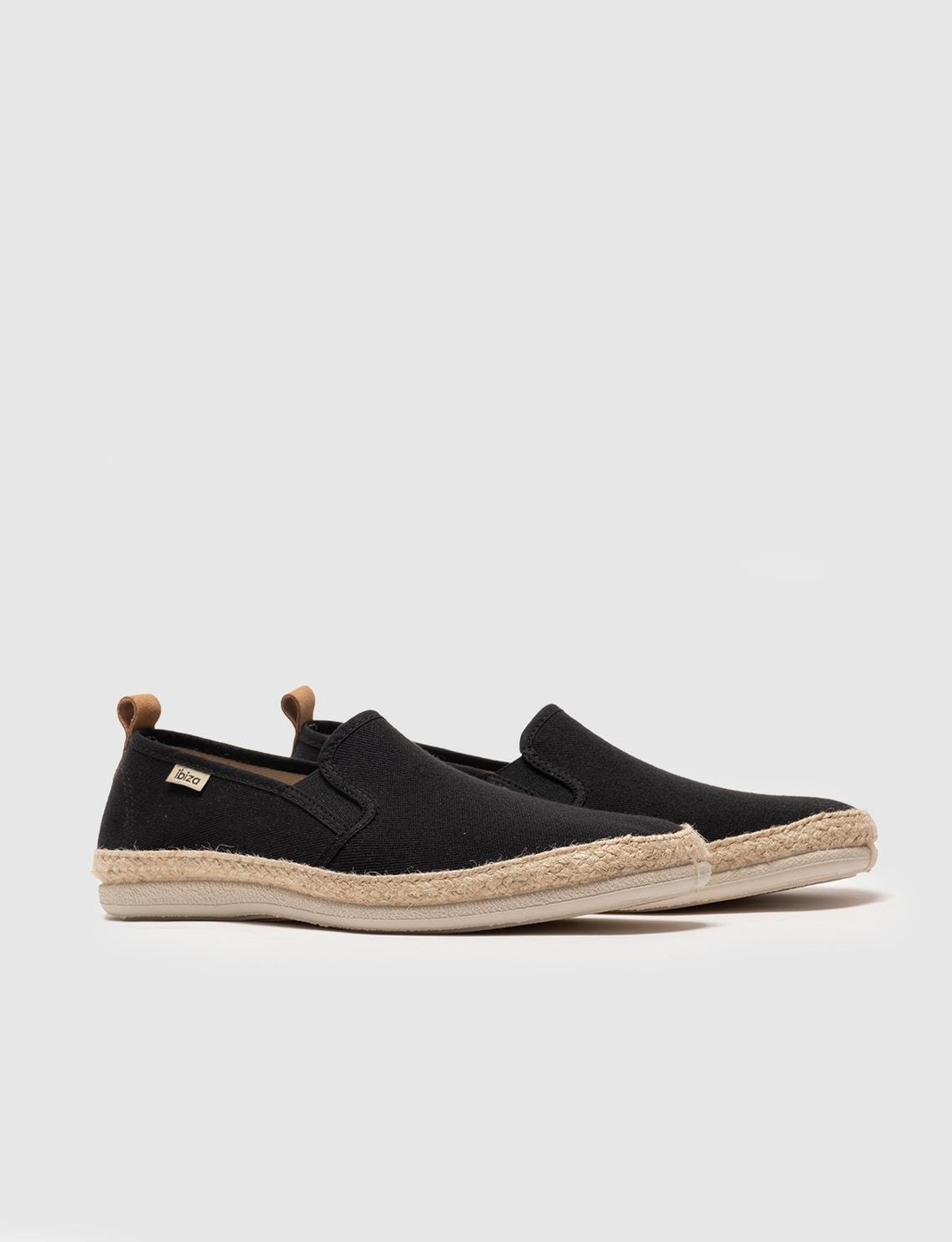 Men Black Canvas Espadrilles