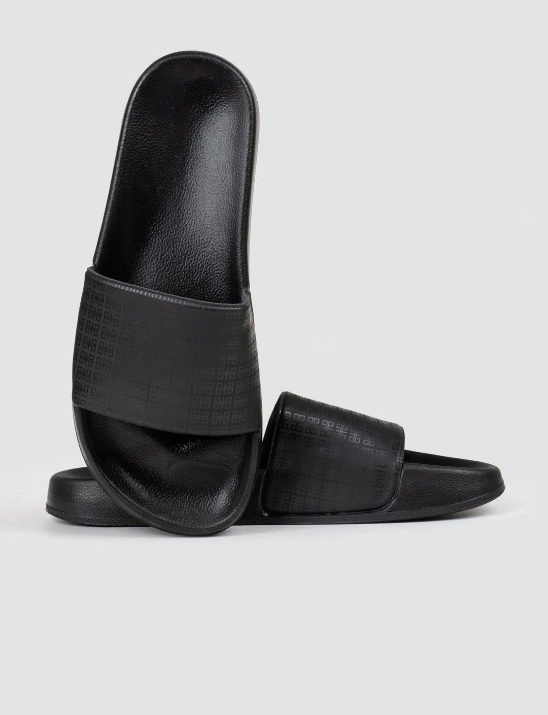 Men Black Slides