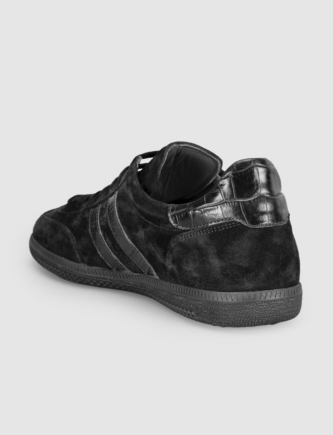 Siyah Süet Hakiki Deri Kadın Sneaker Ayakkabı