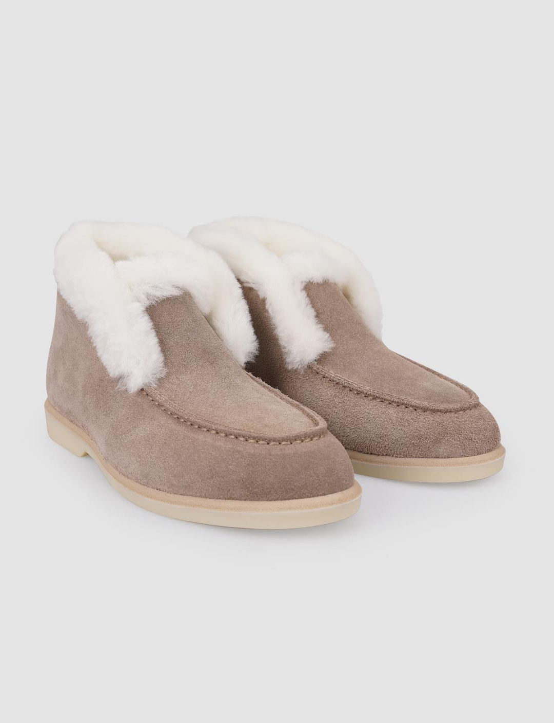 Süet Hakiki Deri Bej Kadın Bot