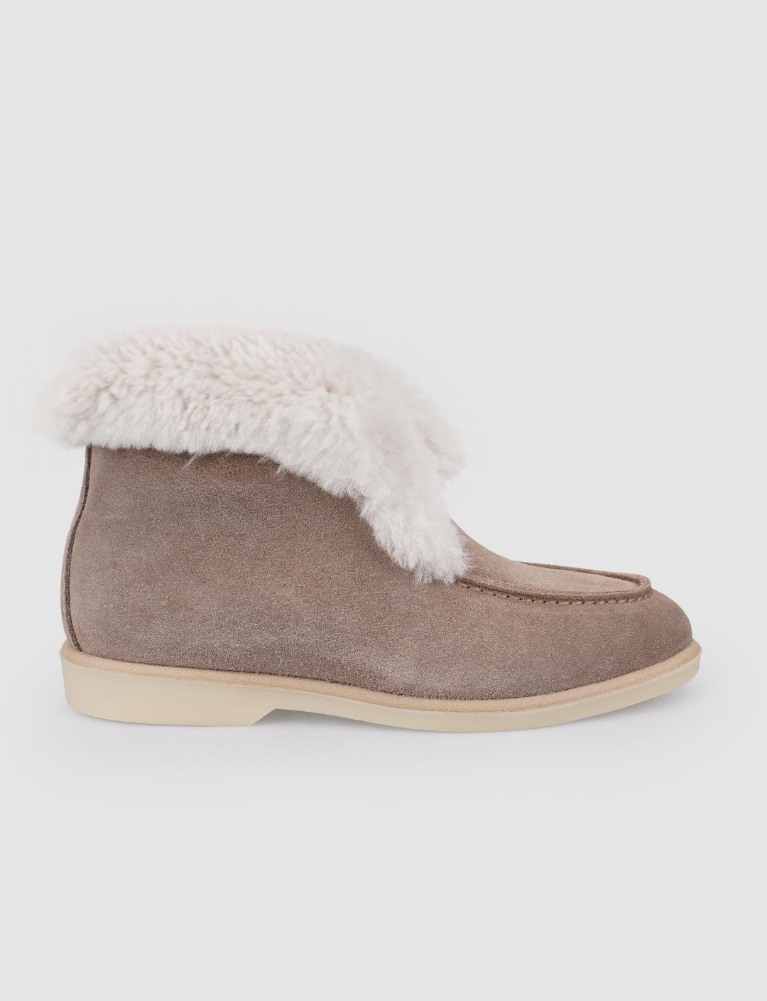 Süet Hakiki Deri Bej Kadın Bot