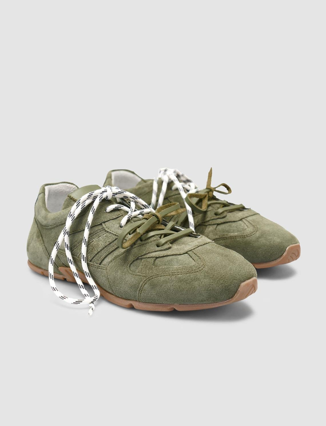 Süet Hakiki Deri Haki Kadın Ayakkabı