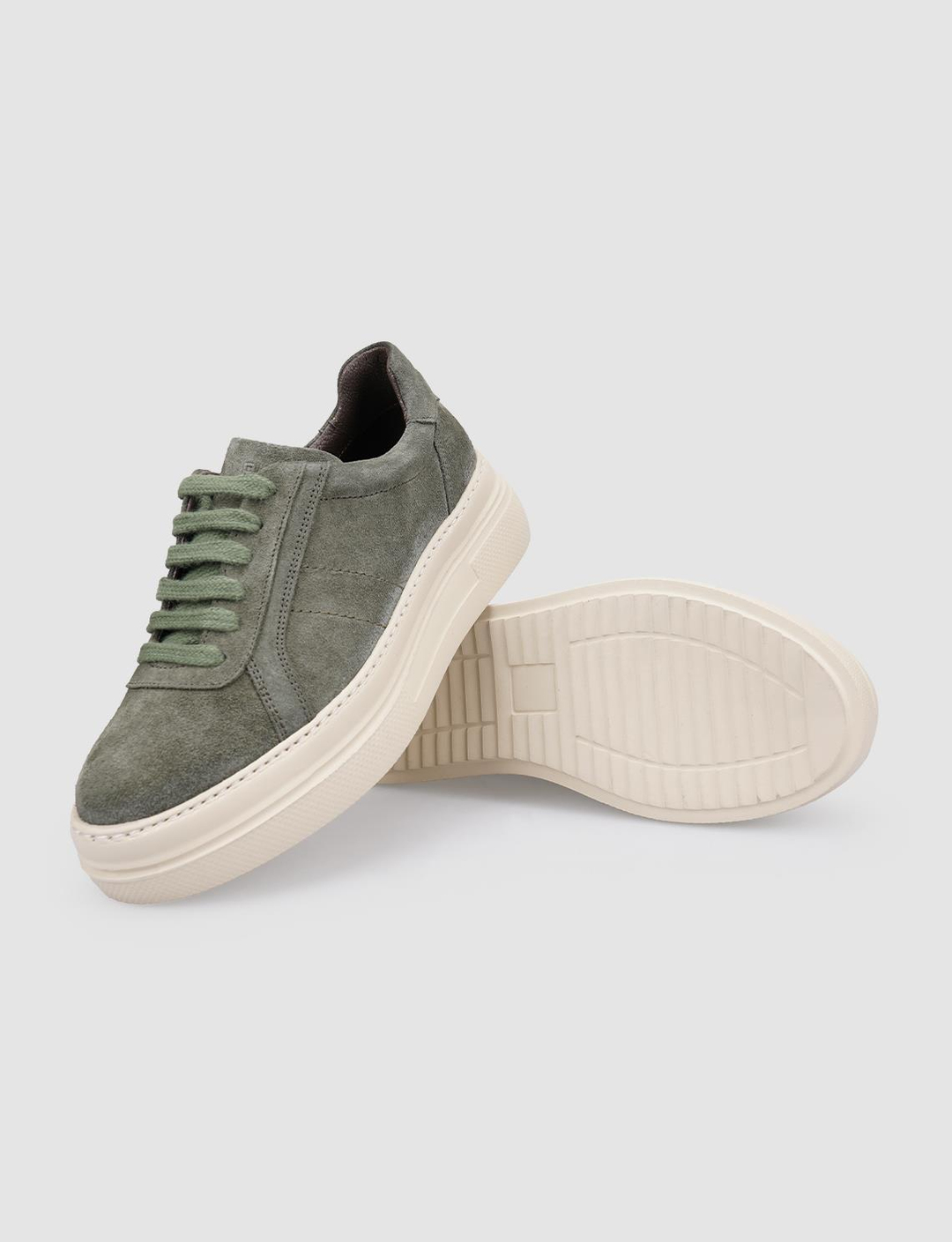 Süet Hakiki Deri Haki Kadın Ayakkabı