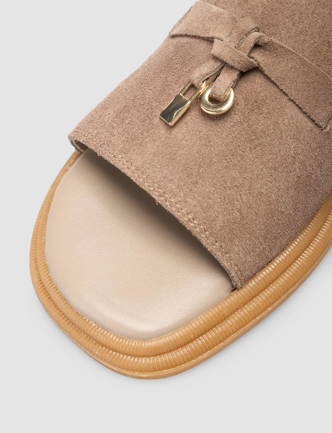 Süet Hakiki Deri Kahverengi Kadın Terlik