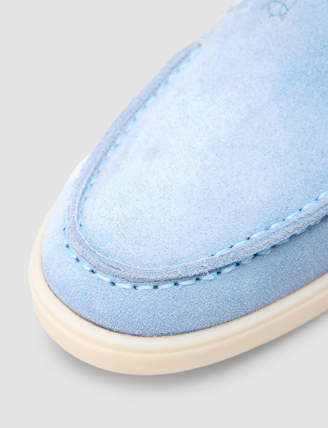 Süet Hakiki Deri Mavi Kadın Ayakkabı