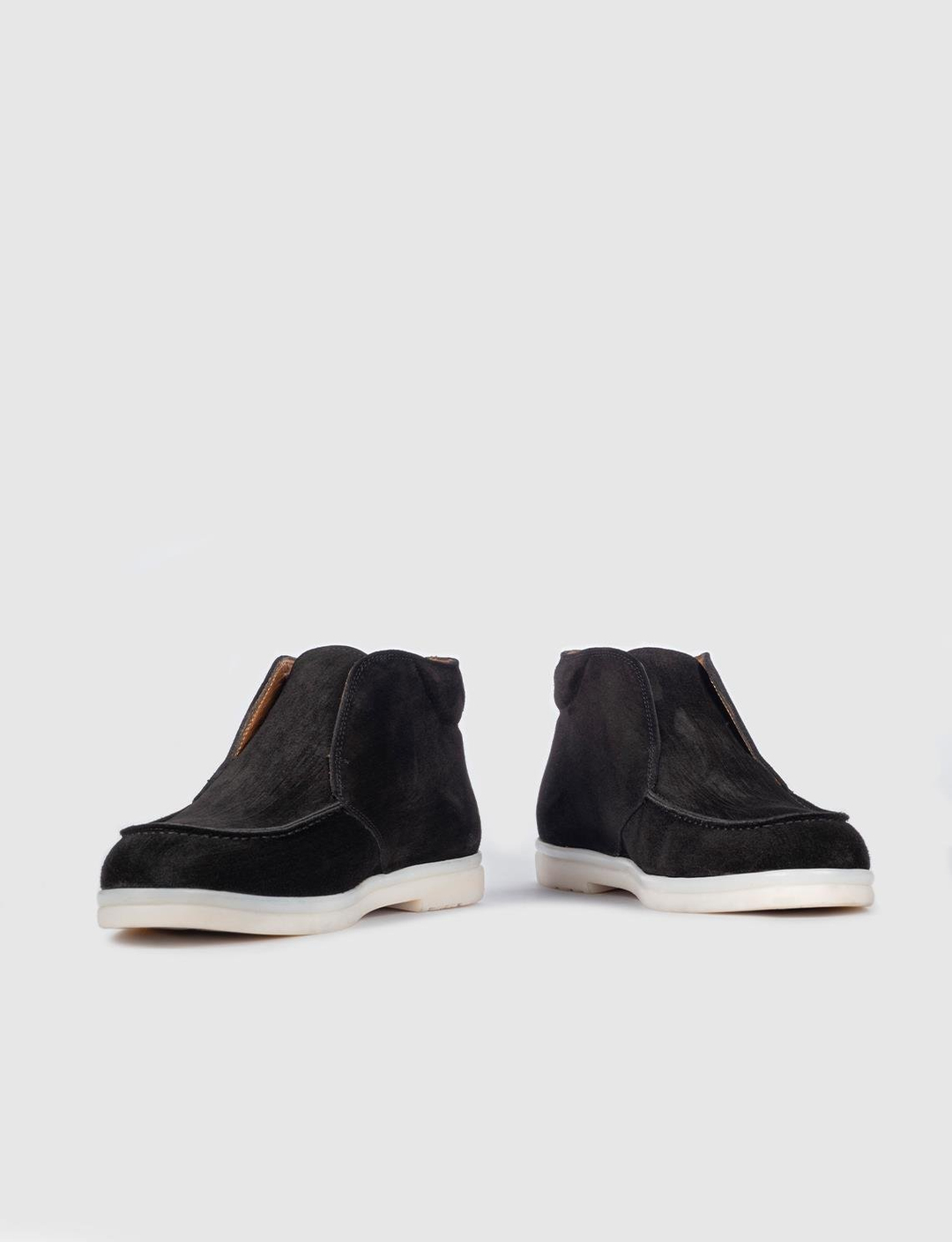 Men Black Genuine Leather Suede Casual Boots