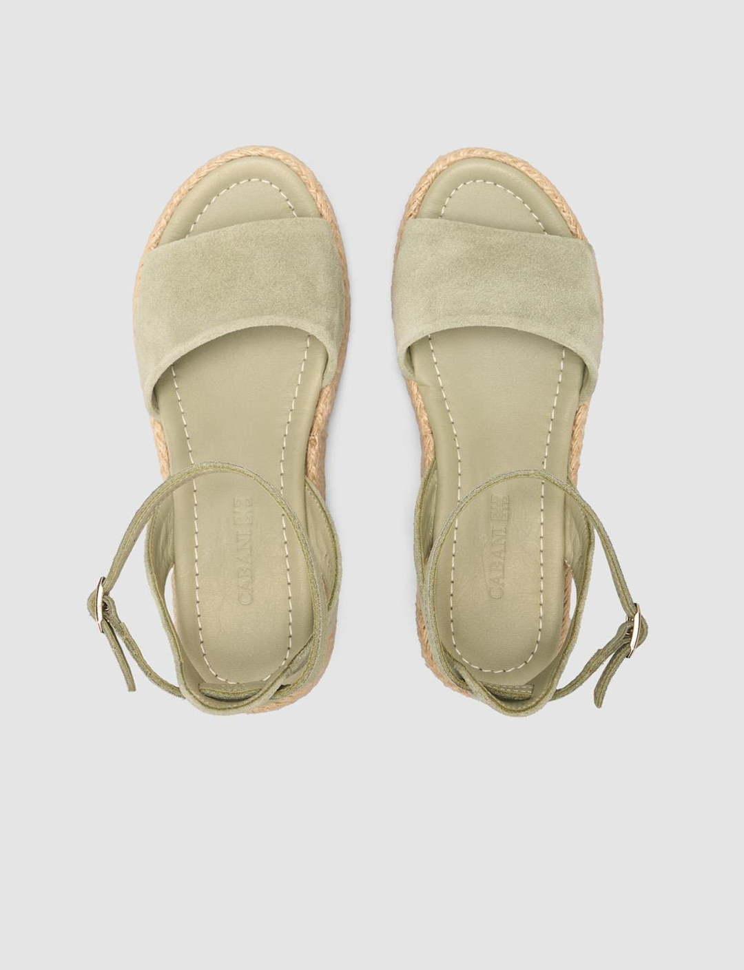 Süet Hakiki Deri Yeşil Kadın Sandalet