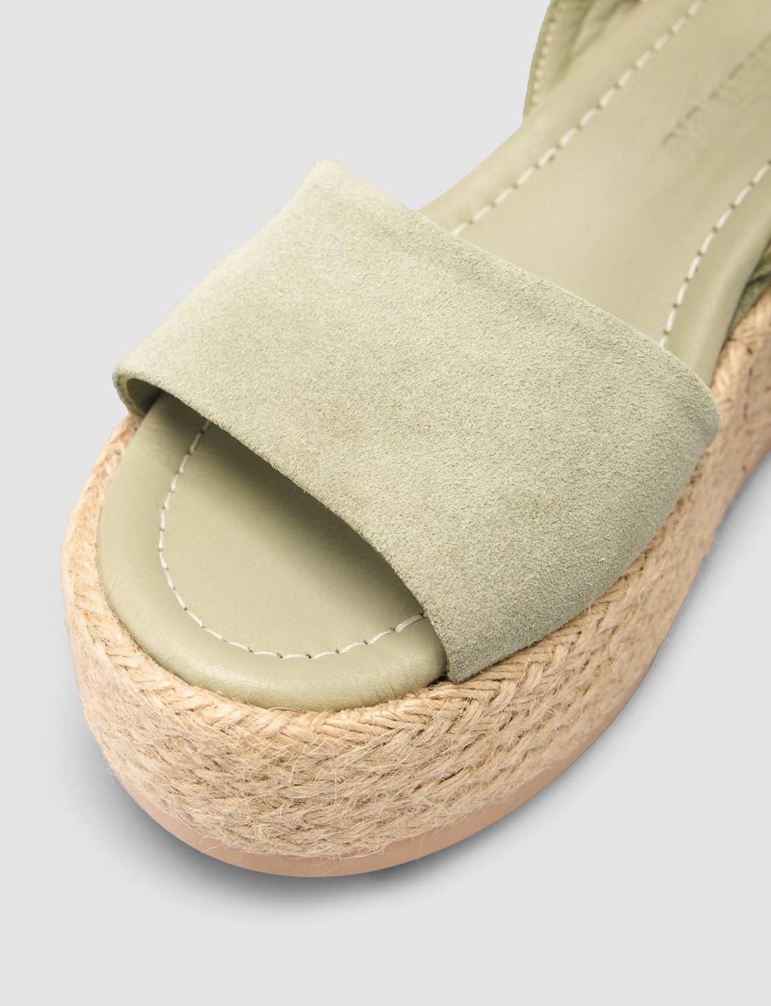 Süet Hakiki Deri Yeşil Kadın Sandalet