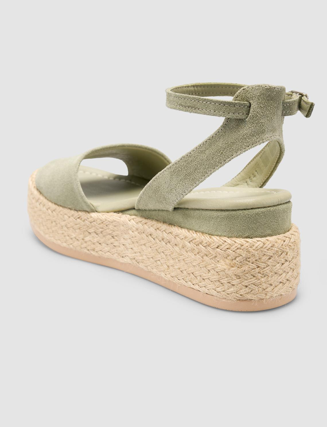 Süet Hakiki Deri Yeşil Kadın Sandalet