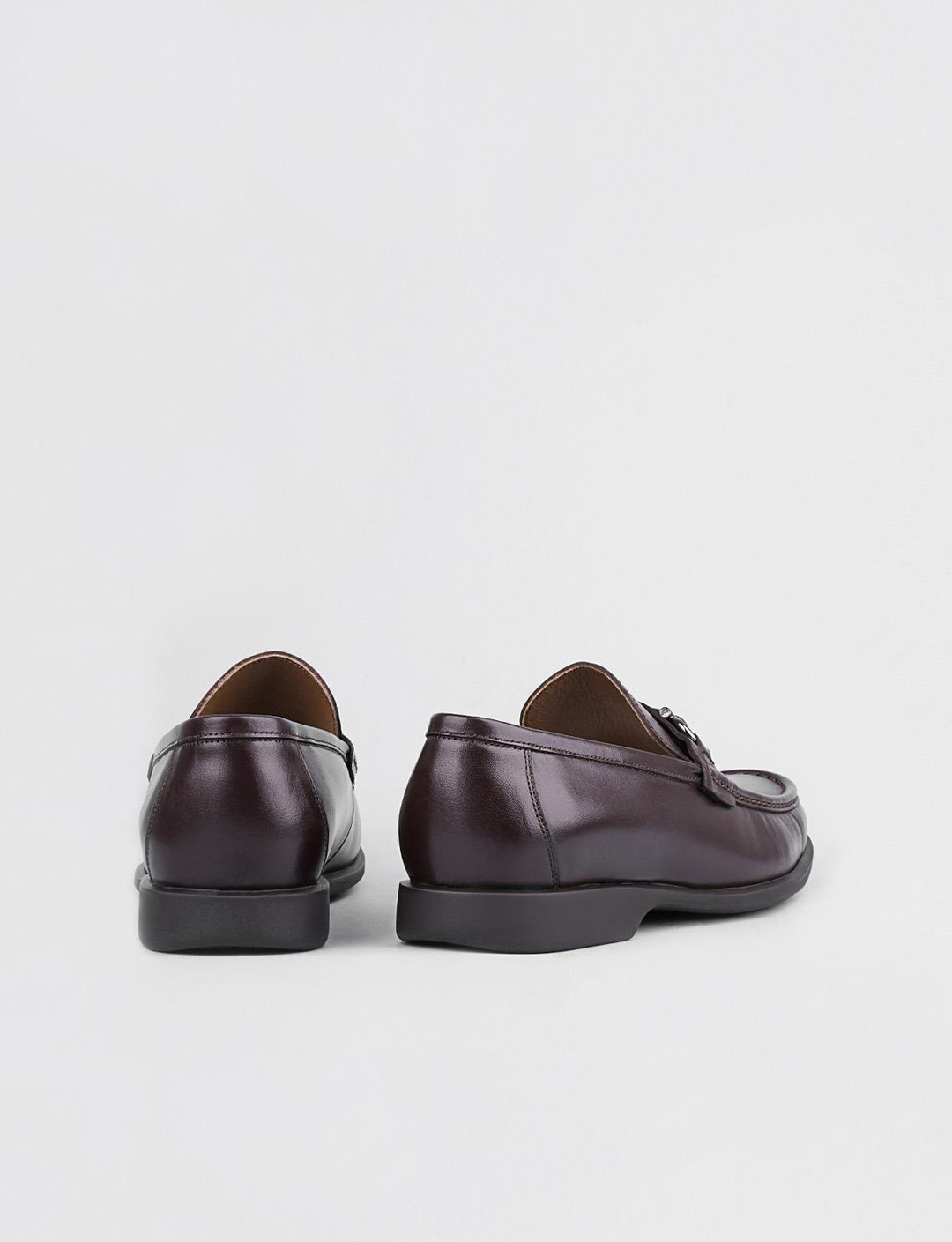 Toka Aksesuarlı Hakiki Deri Kahverengi Erkek Loafer