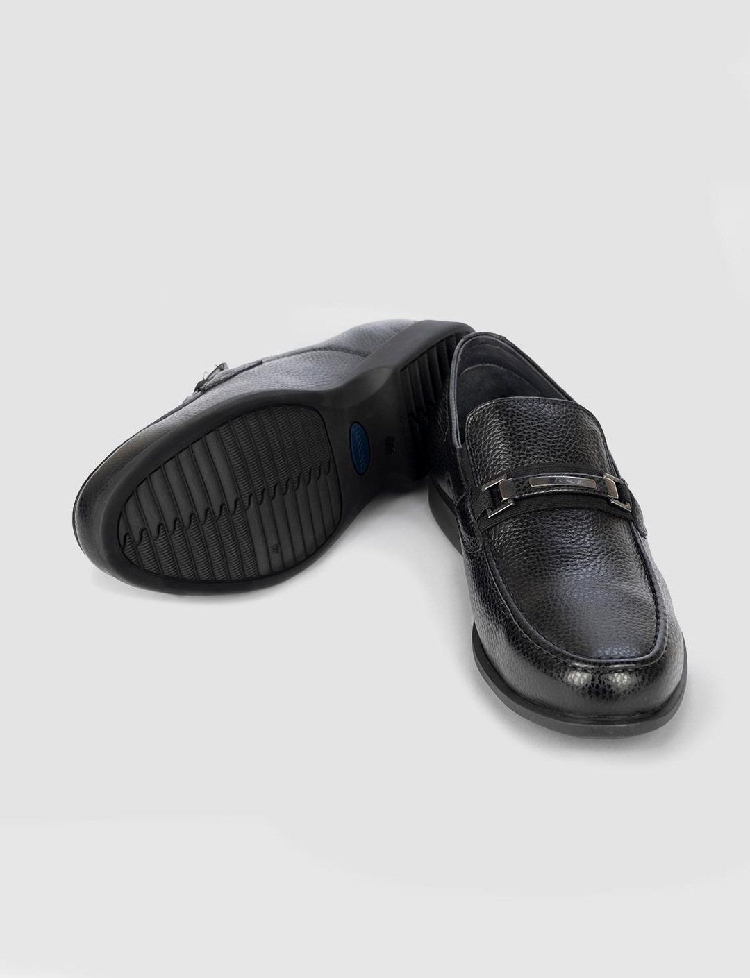 Toka Aksesuarlı Hakiki Deri Siyah Erkek Ayakkabı