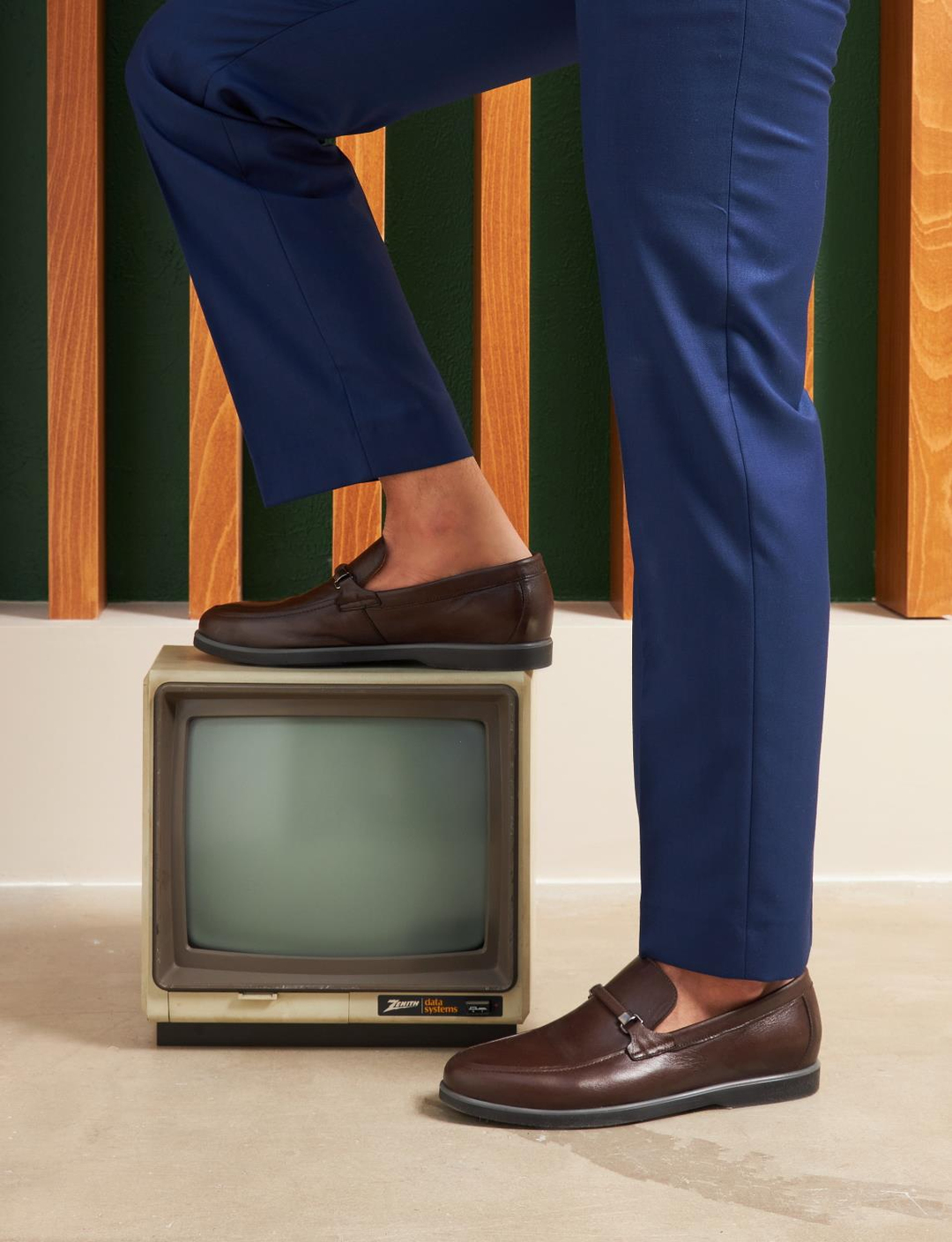 Toka Detaylı Hakiki Deri Kahverengi Erkek Günlük Ayakkabı