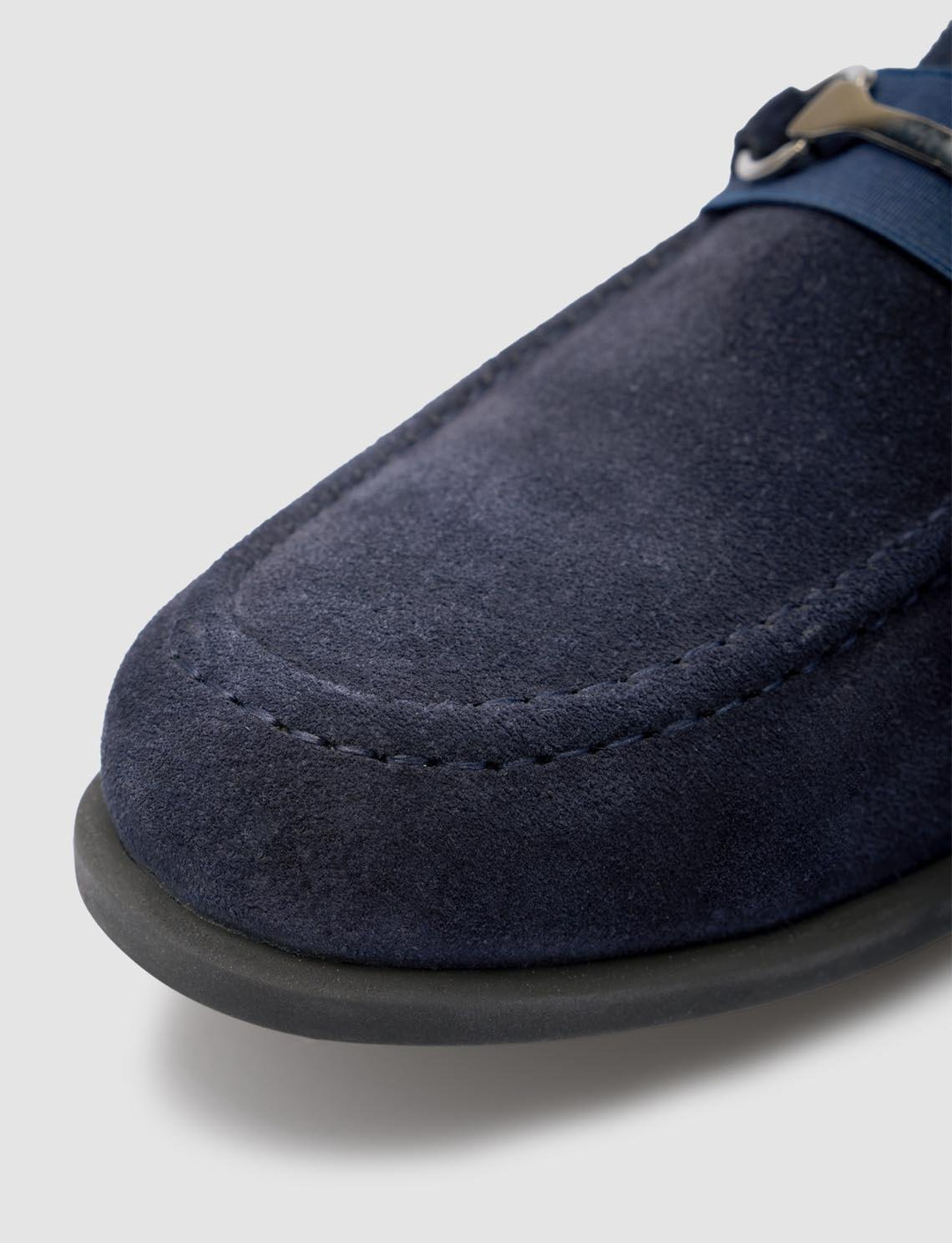 Toka Detaylı Hakiki Deri Lacivert Erkek Loafer