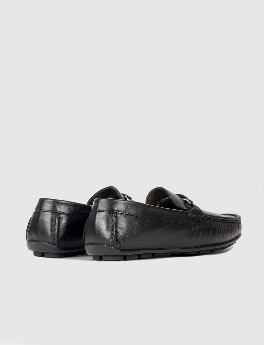 Men Black Genuine Leather Loafers