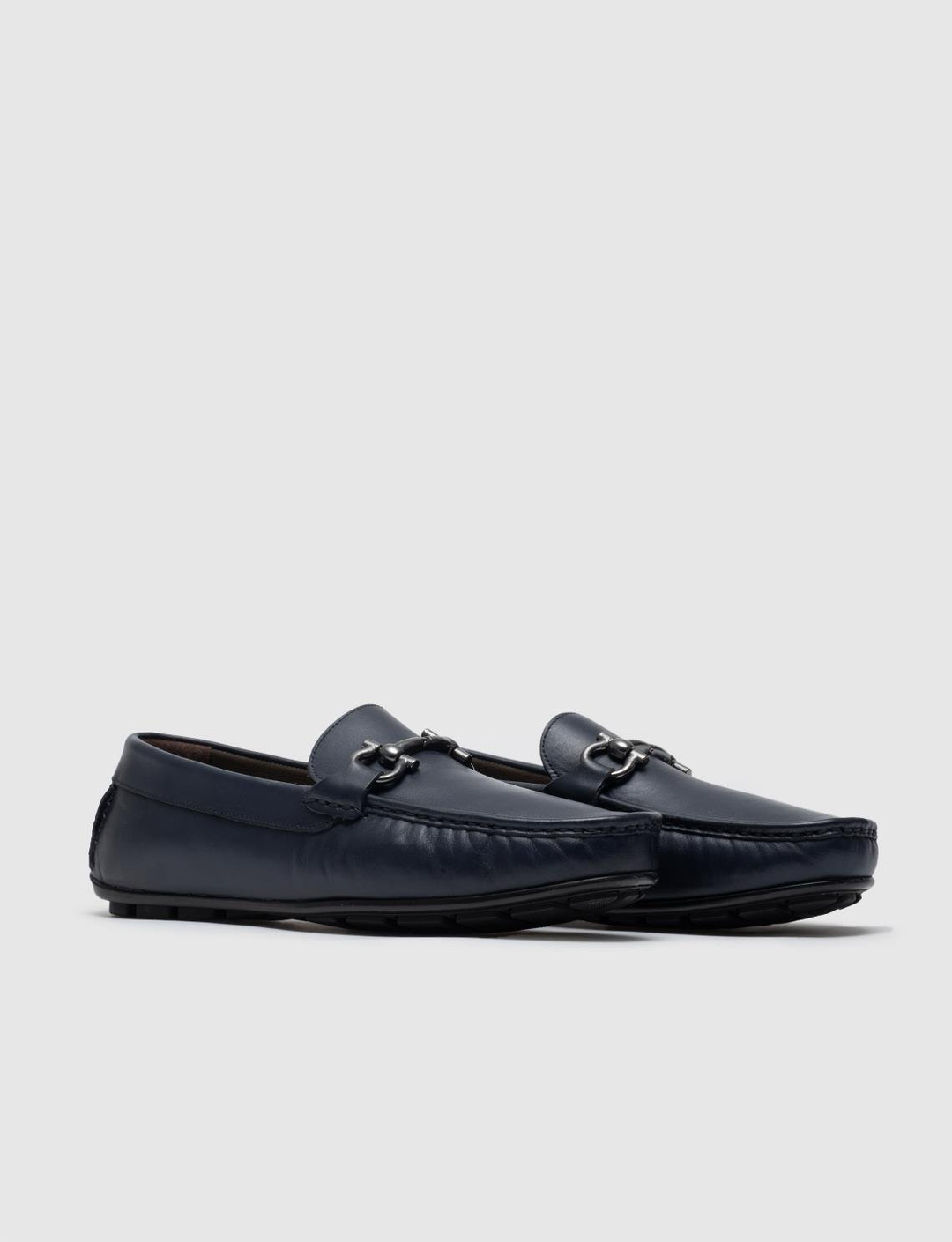Genuine Leather Blue Men Loafers