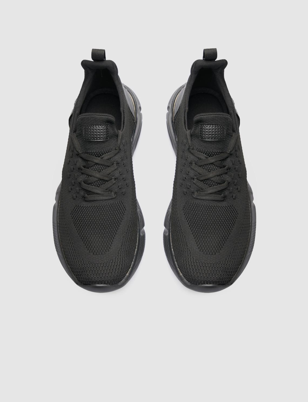 Triko Siyah Bağcıklı Hafif Taban Erkek Spor Ayakkabı