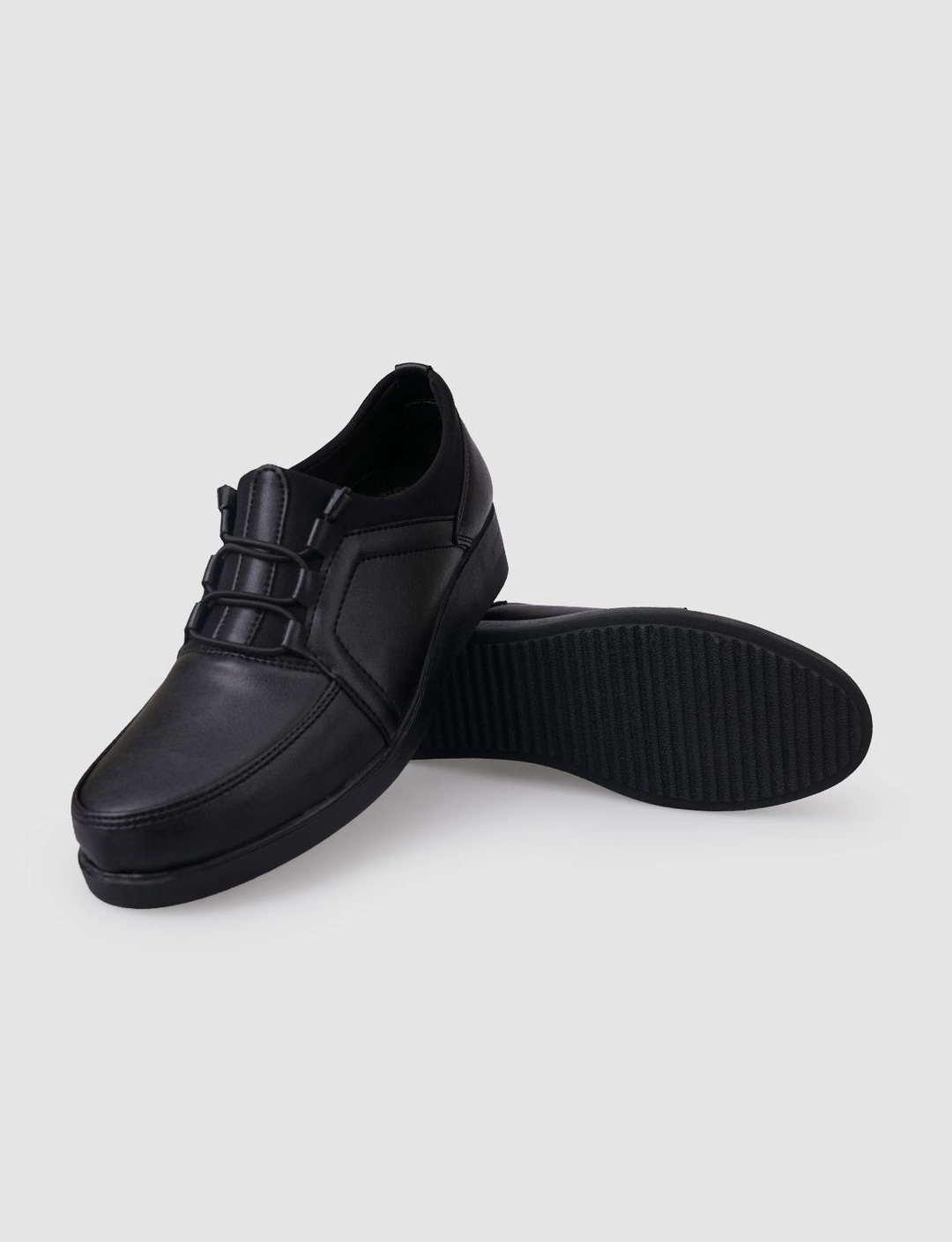 Vegan Deri Siyah Kadın Ayakkabı